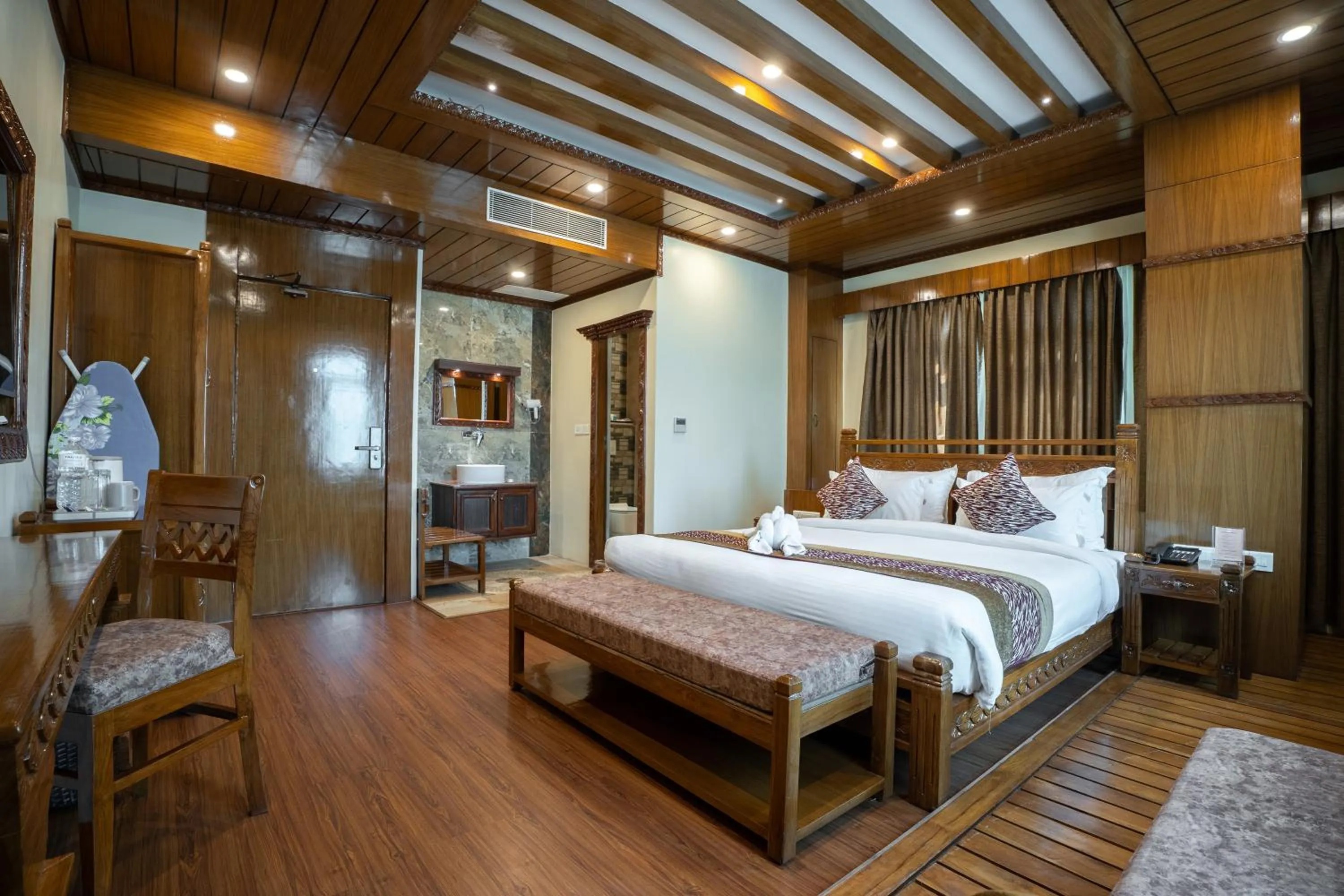 Bed in Surya Heritage Hotel