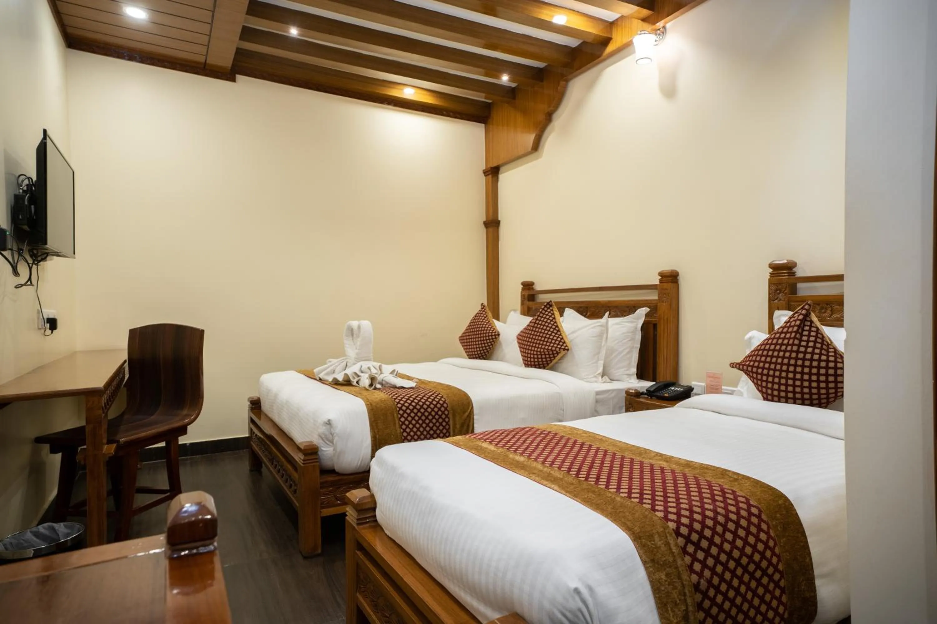 Bed in Surya Heritage Hotel