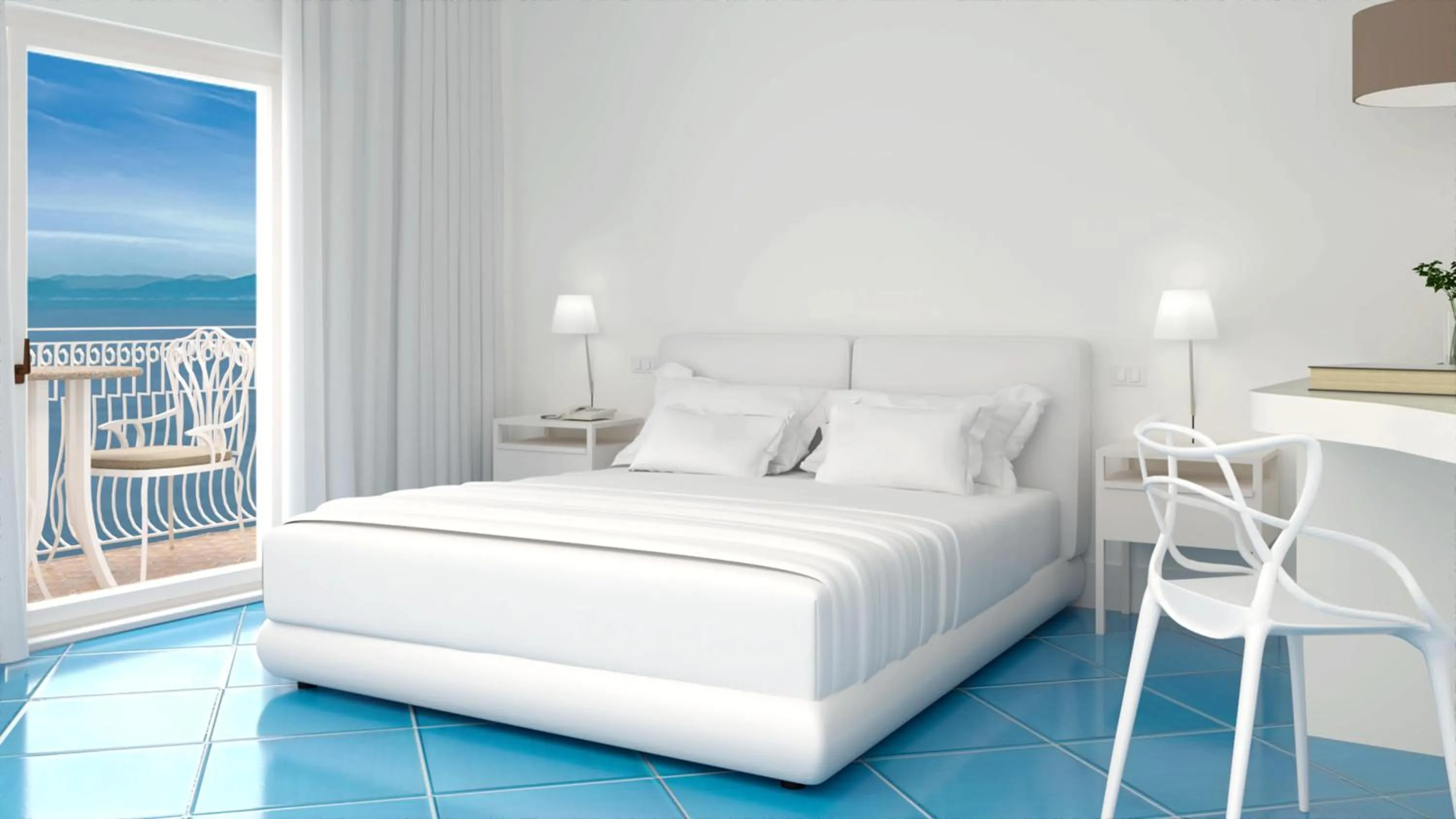 View (from property/room), Bed in Hotel Belair