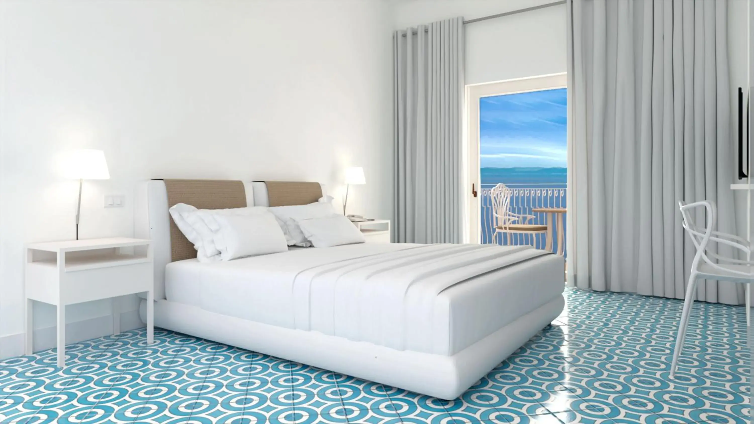 Classic Double Room with Balcony and Sea View in Hotel Belair Classic Double Room with Balcony and Sea View in Hotel Belair