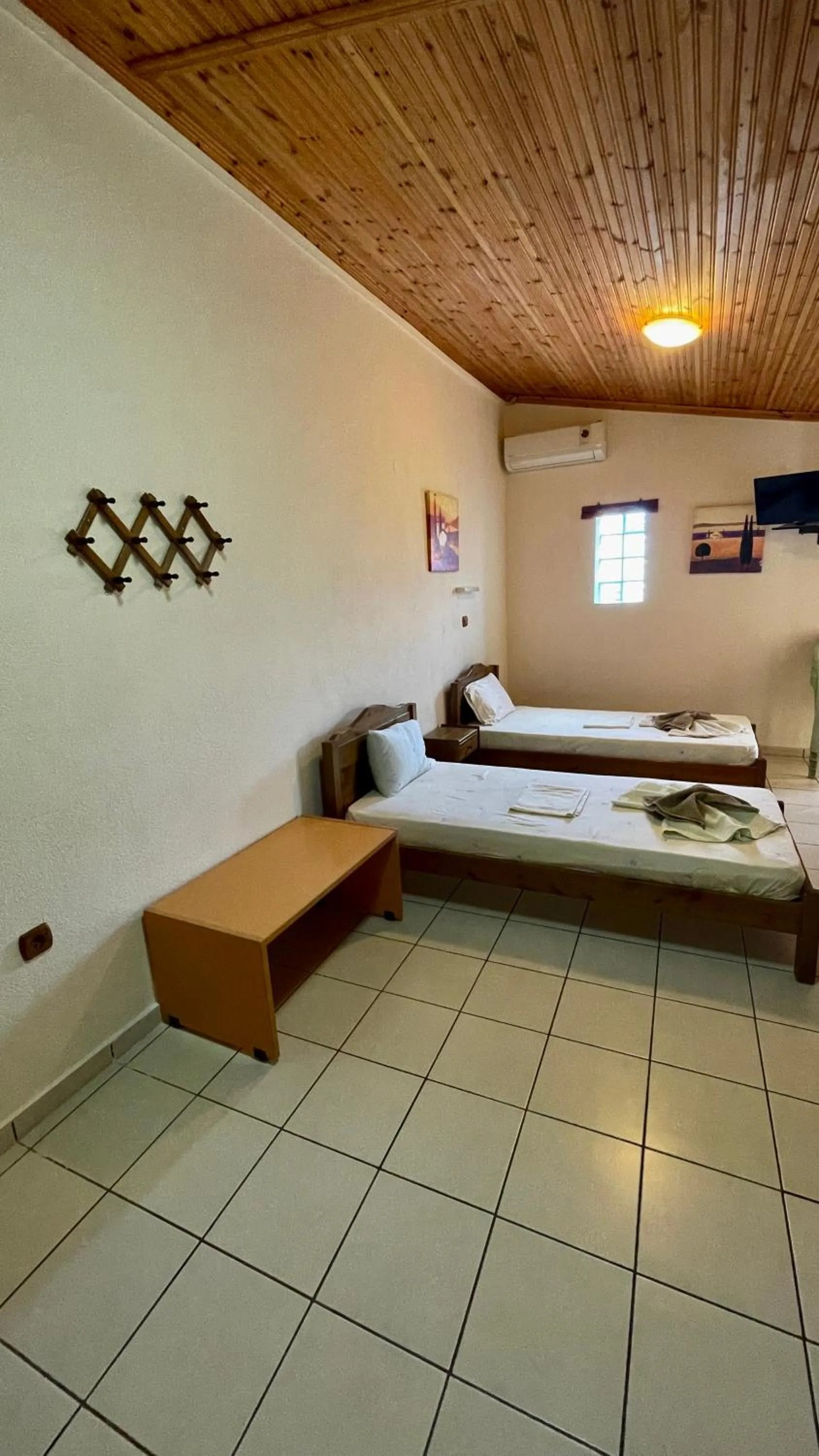 Bed in Hotel Karagiannis