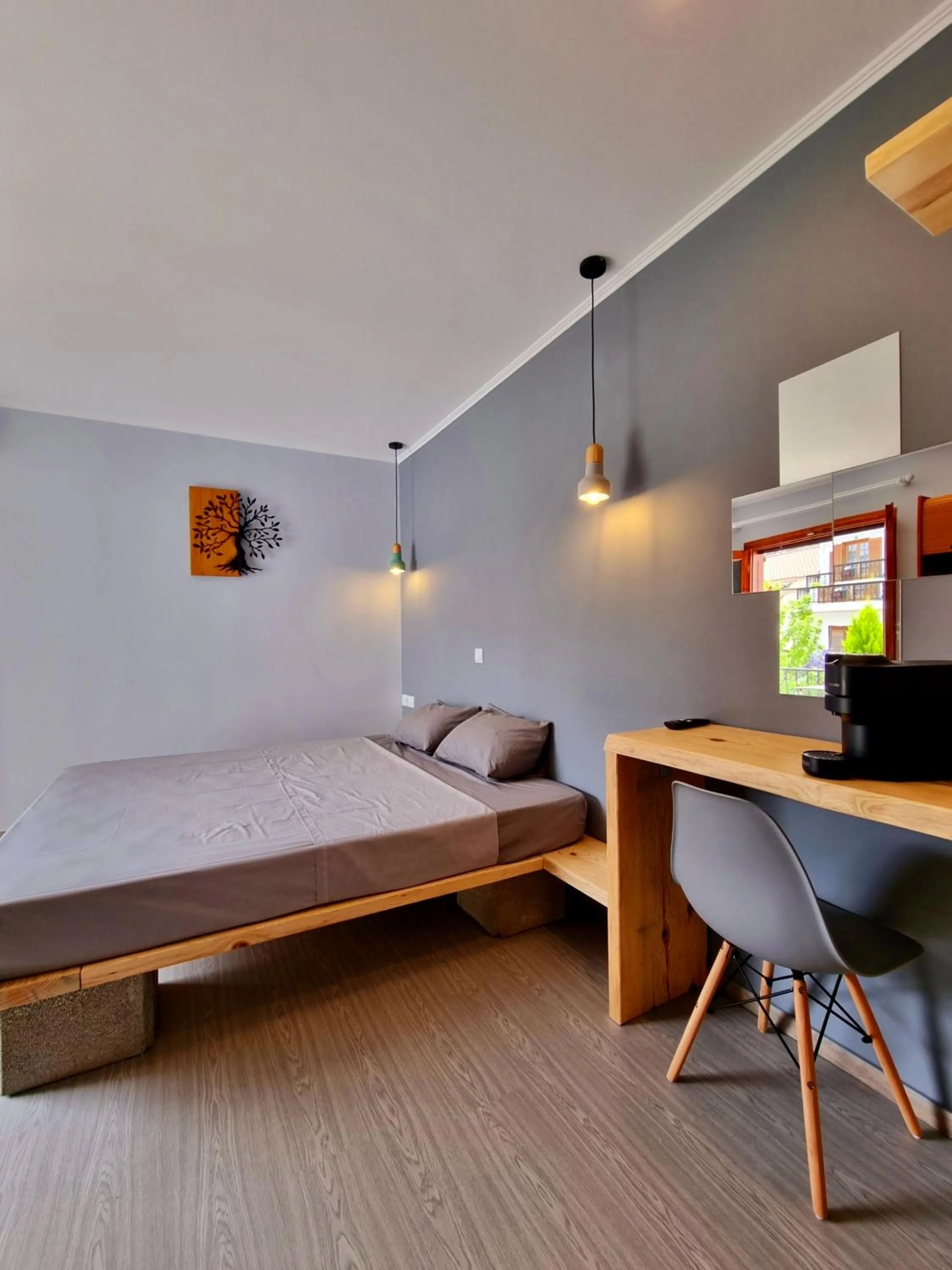 Bed in Hotel Karagiannis