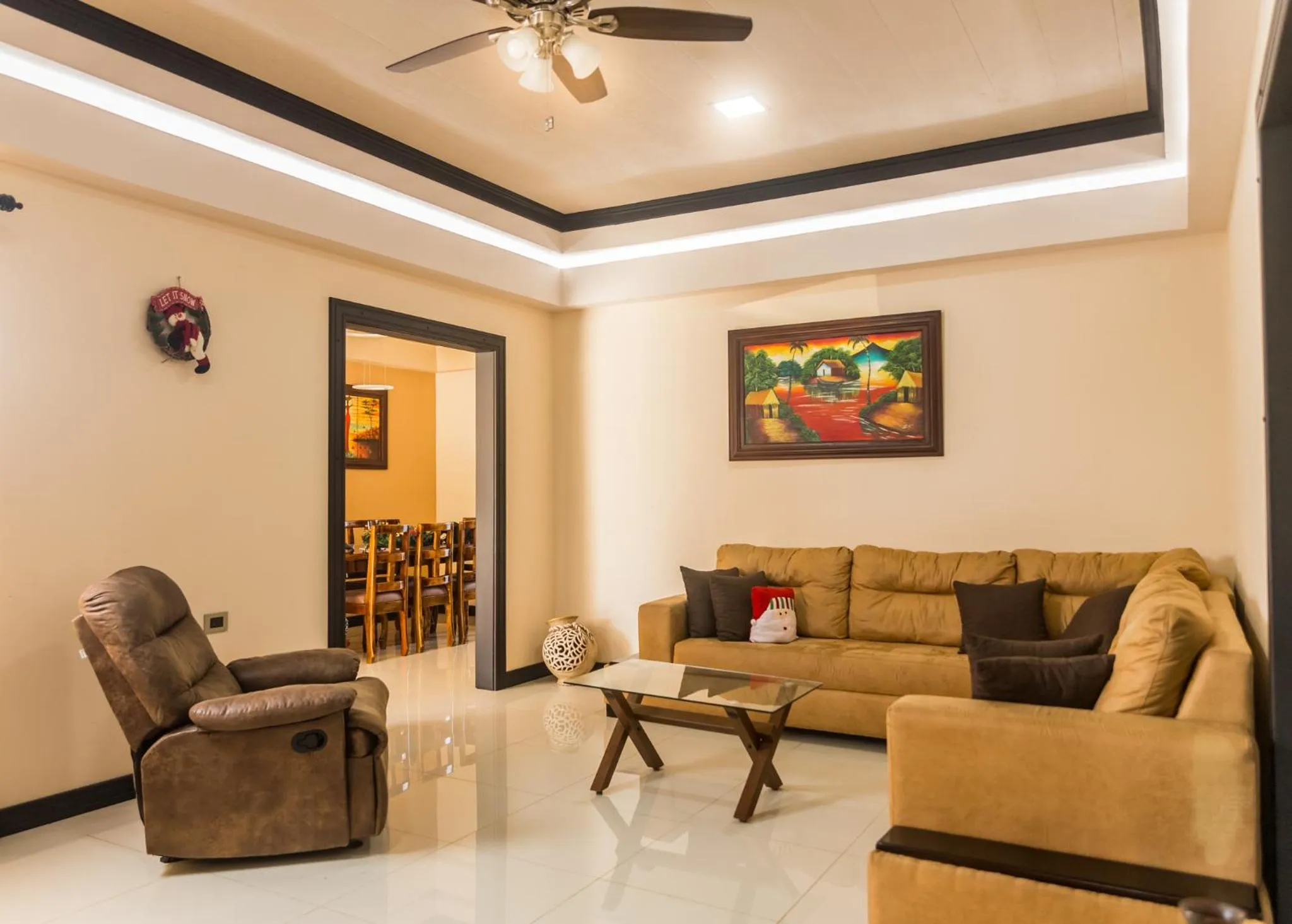 Seating area in Bungalows Las Iguanas Arenal Volcano