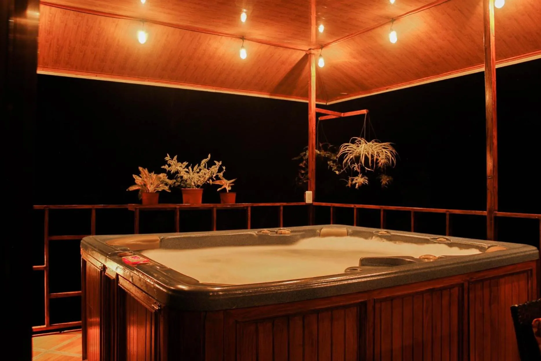 Hot Tub in Bungalows Las Iguanas Arenal Volcano