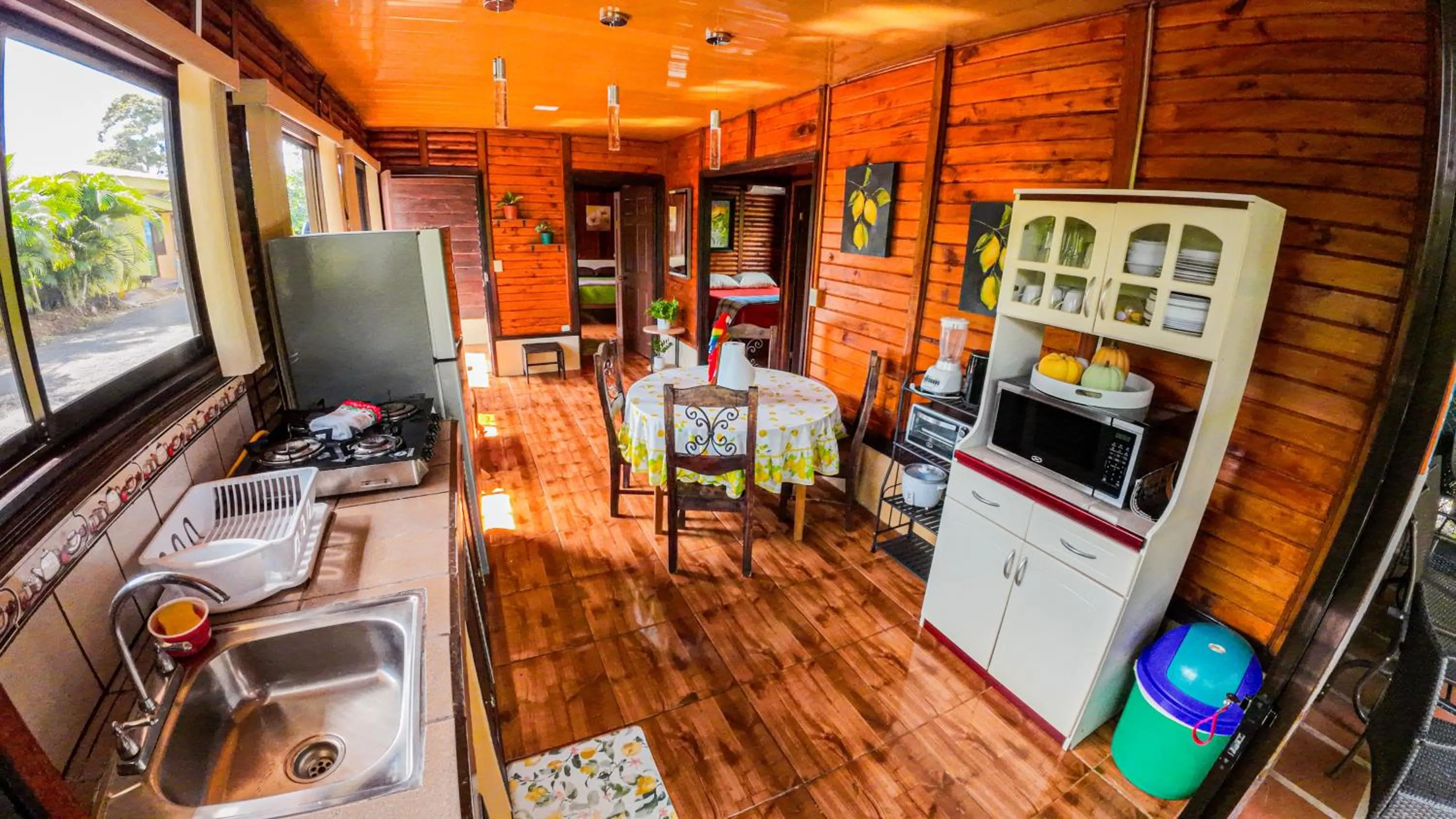 Kitchen or kitchenette in Bungalows Las Iguanas Arenal Volcano