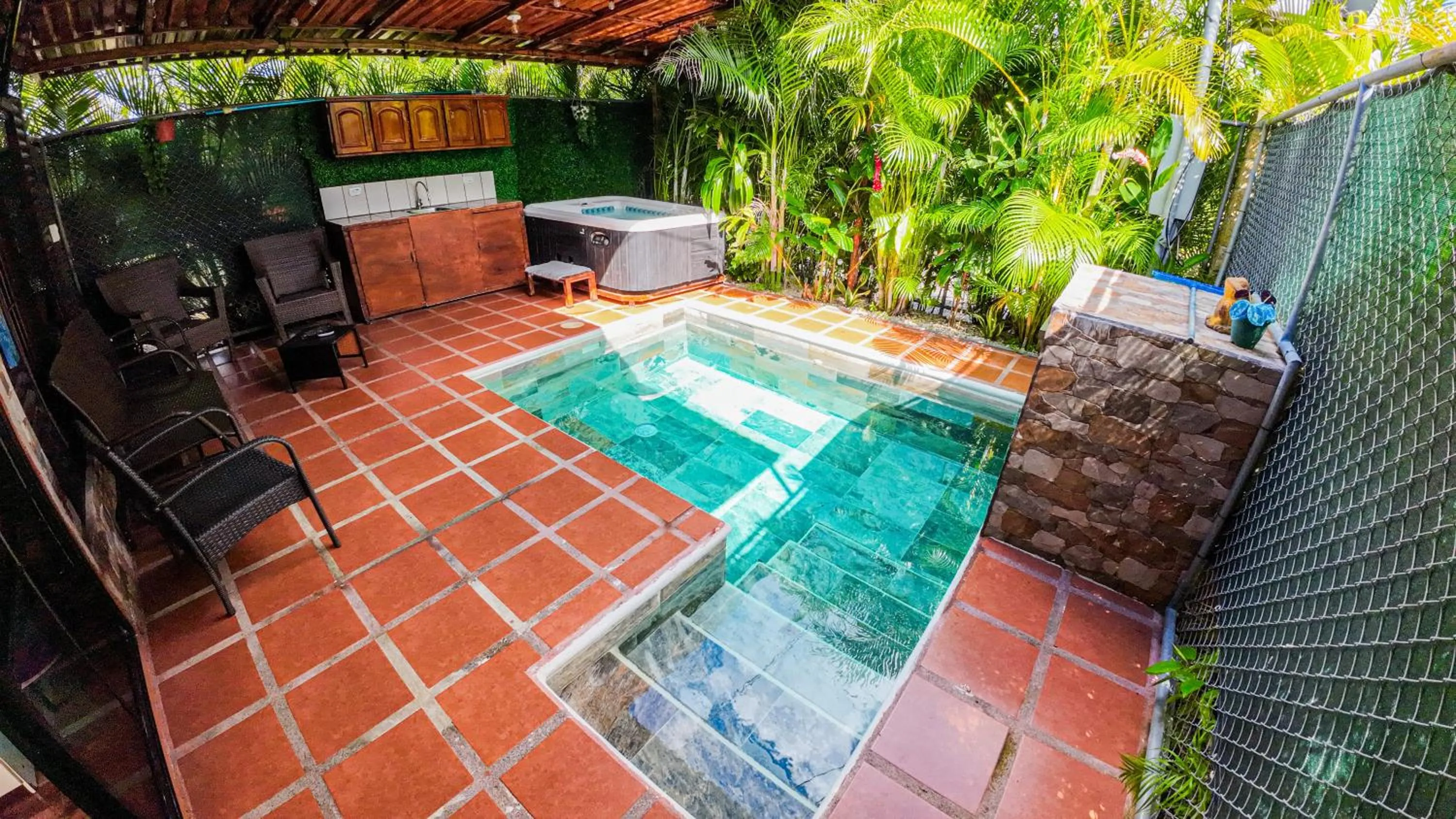 Hot Tub in Bungalows Las Iguanas Arenal Volcano