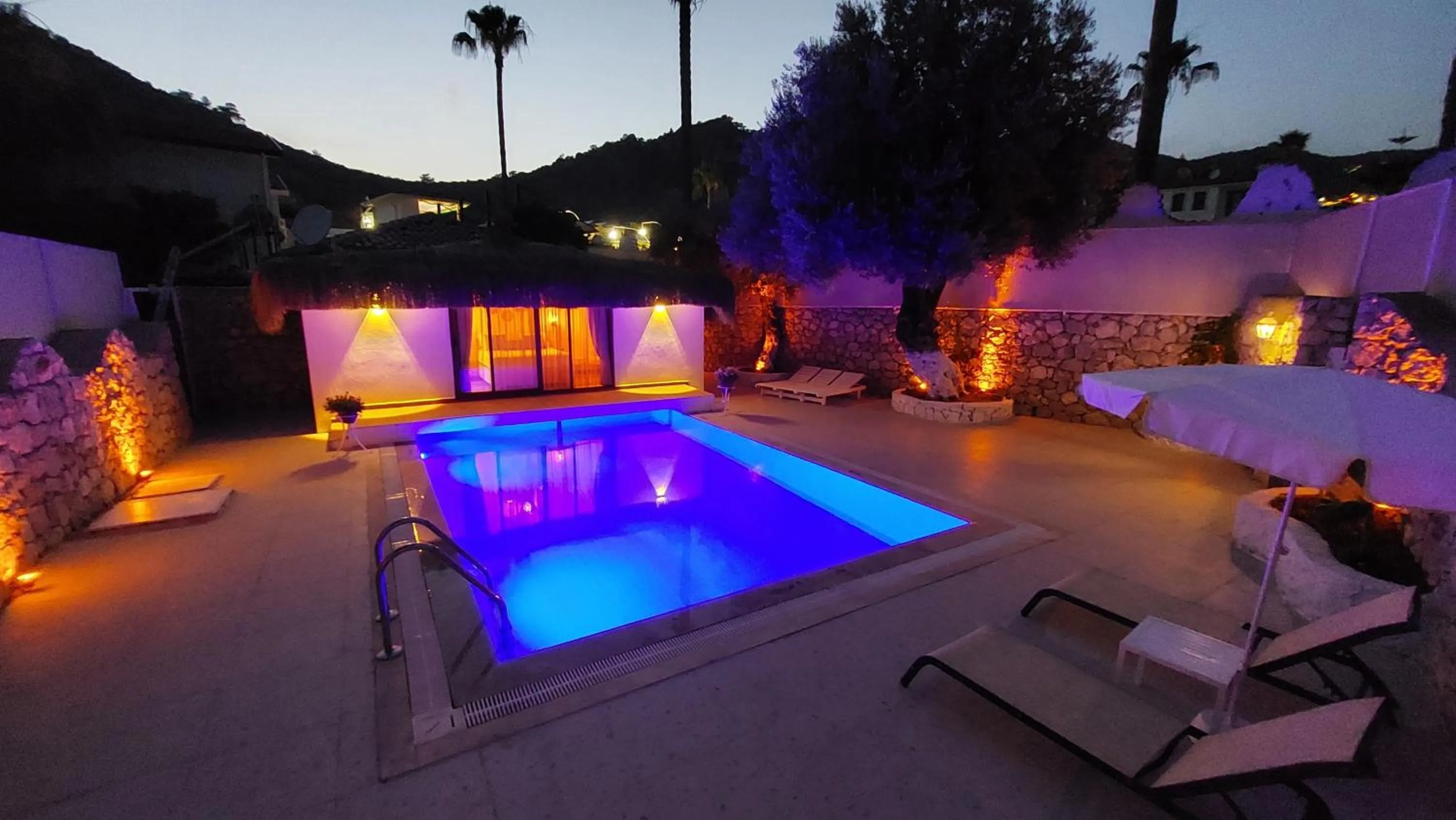 Patio in White Hotel