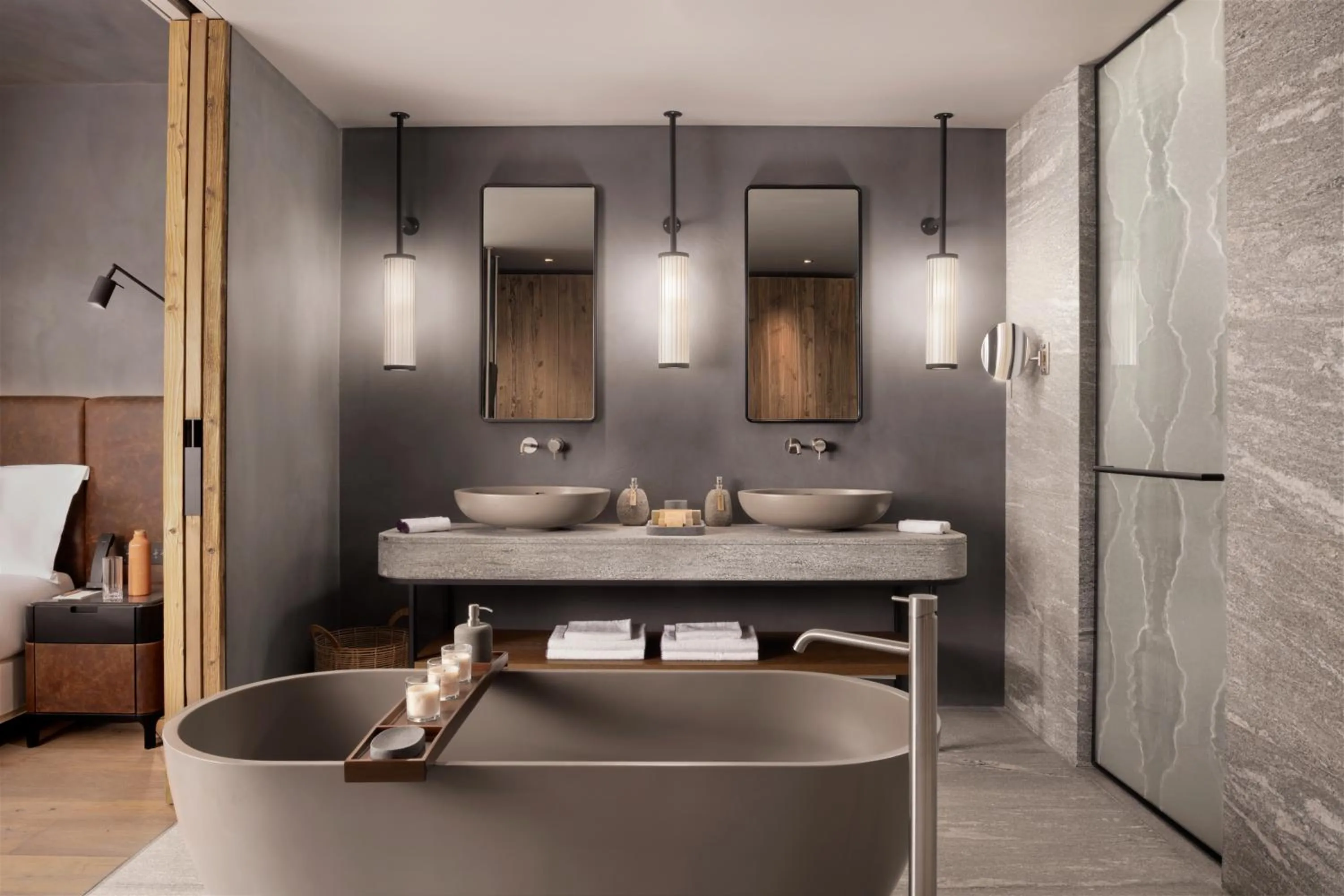 Bed in Six Senses Crans-Montana