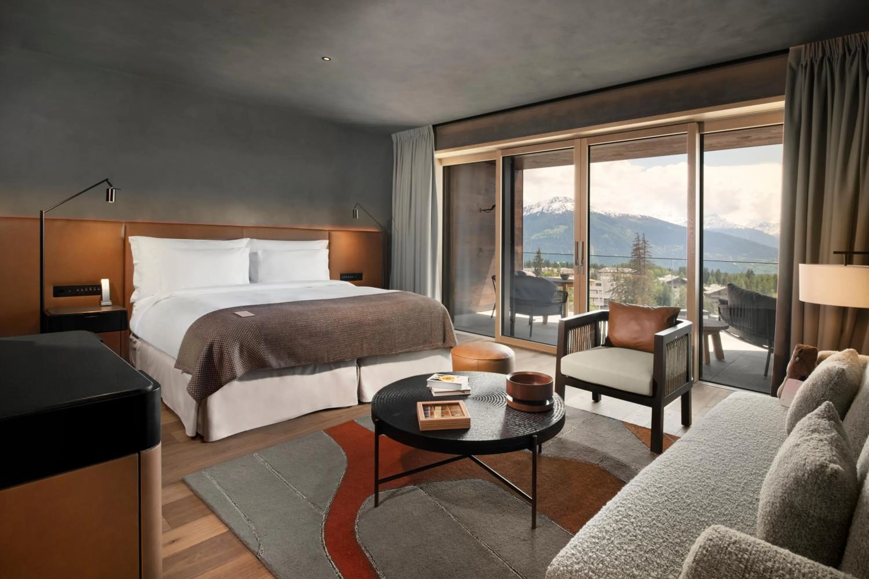 Bed in Six Senses Crans-Montana