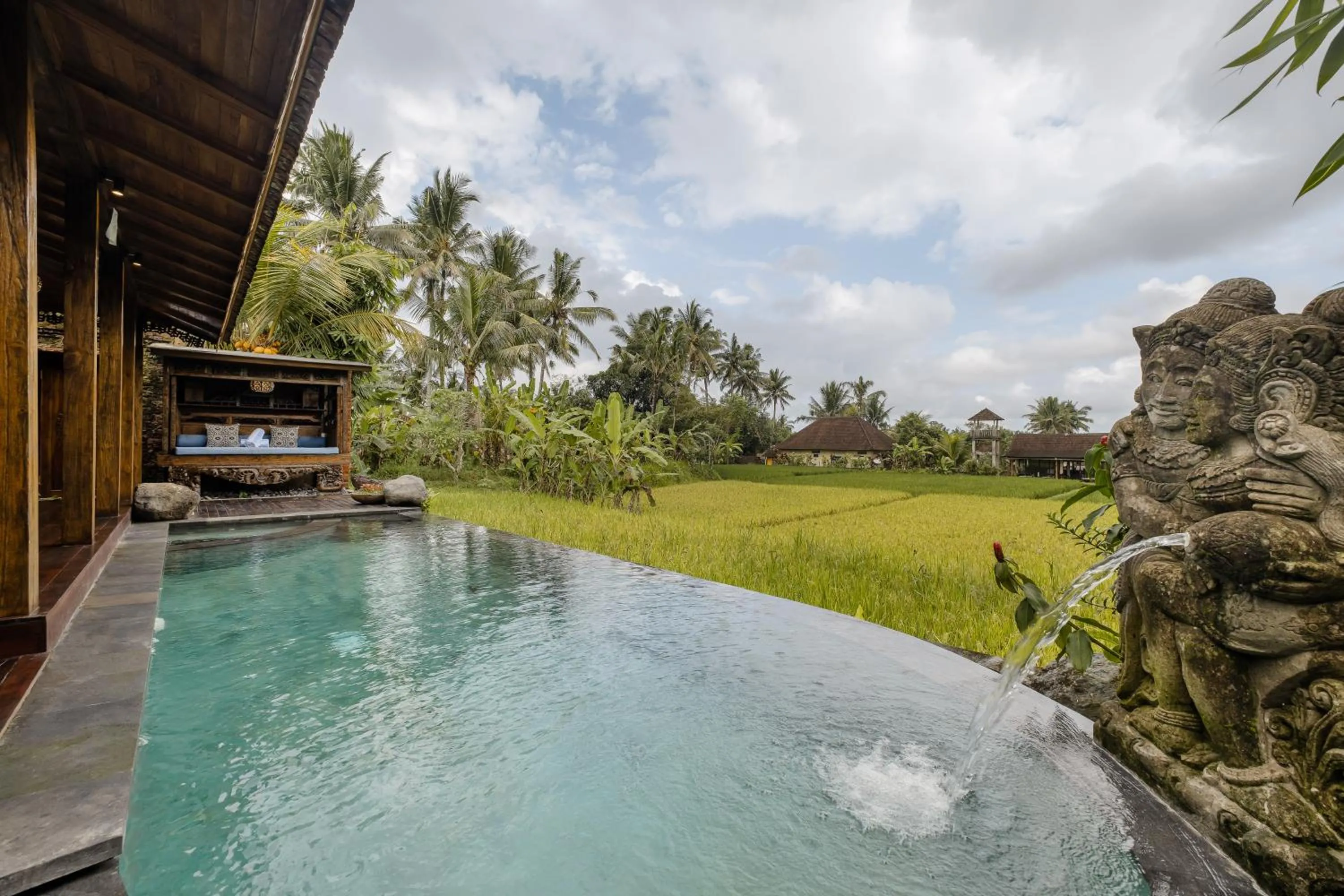 Pool view in Airsania Ubud Antique Villas