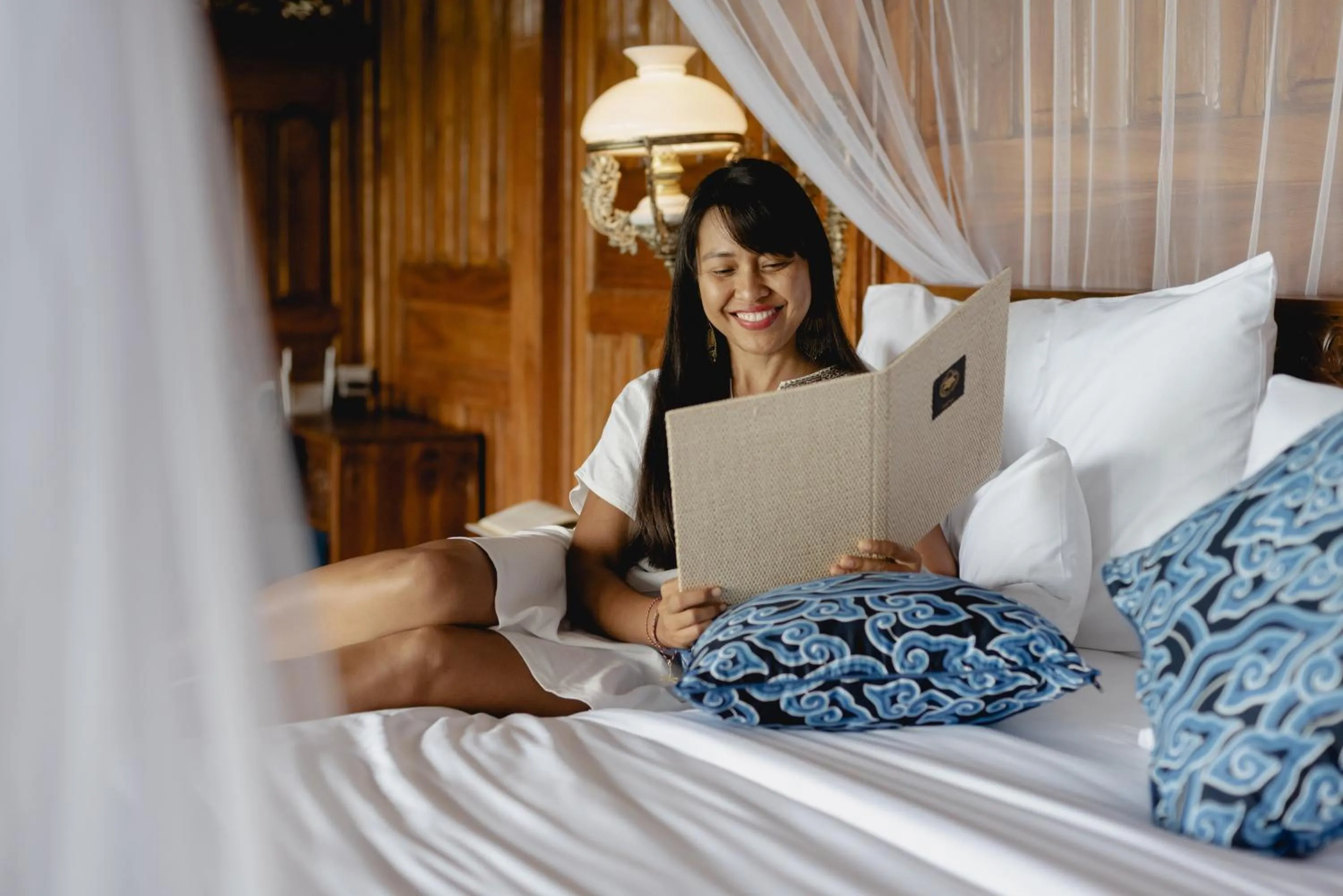 Bedroom, Bed in Airsania Ubud Antique Villas
