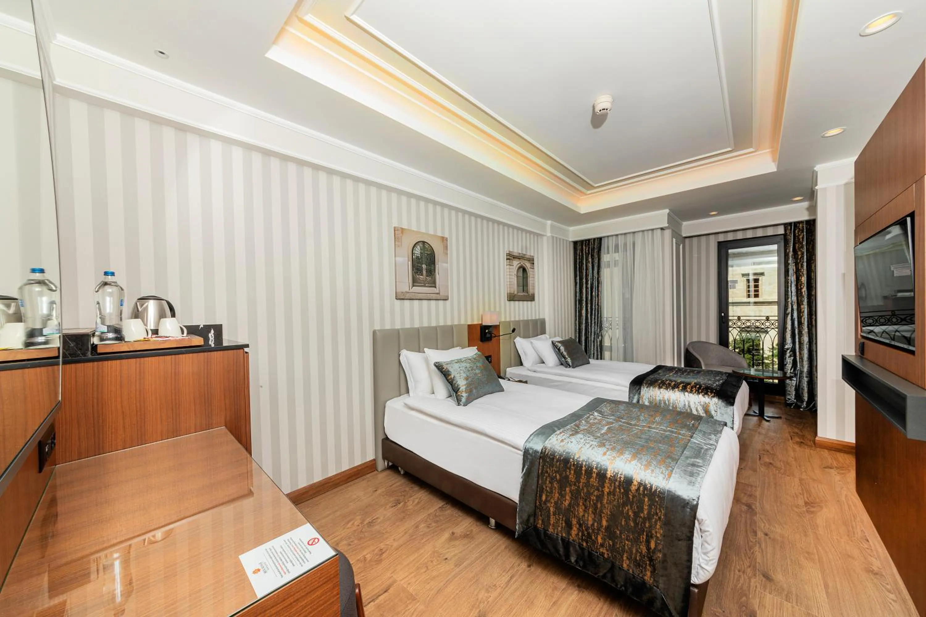 Bed in Mukarnas Pera Hotel