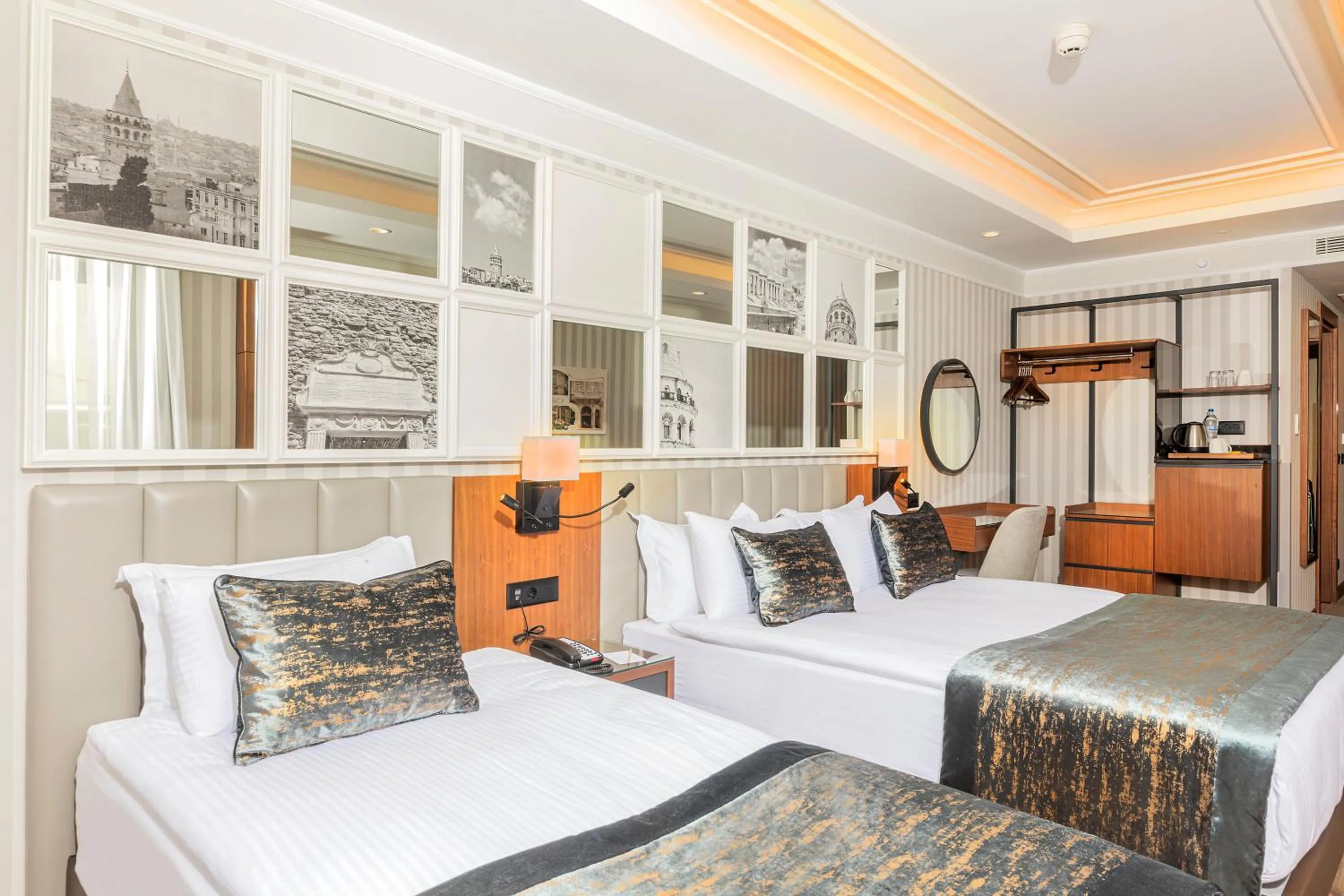 Bed in Mukarnas Pera Hotel