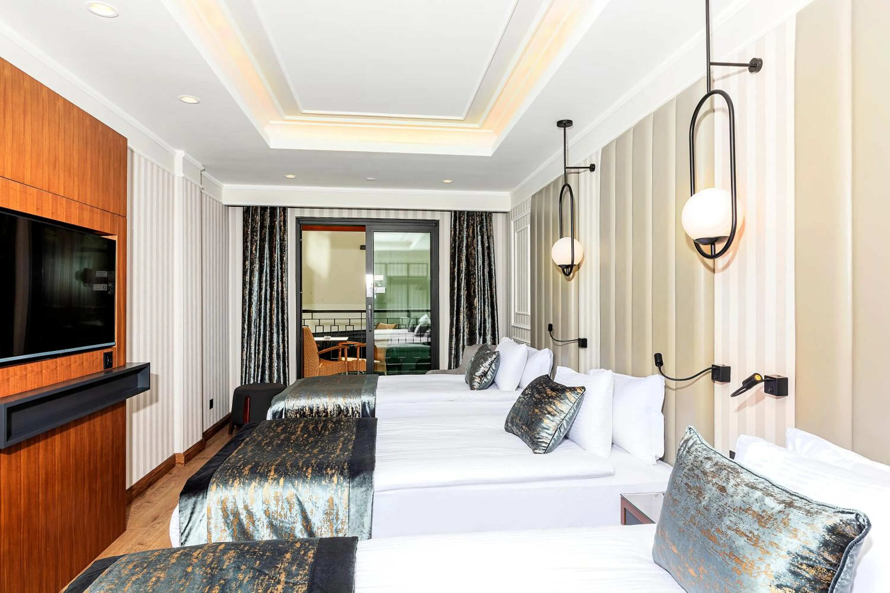 Bed in Mukarnas Pera Hotel