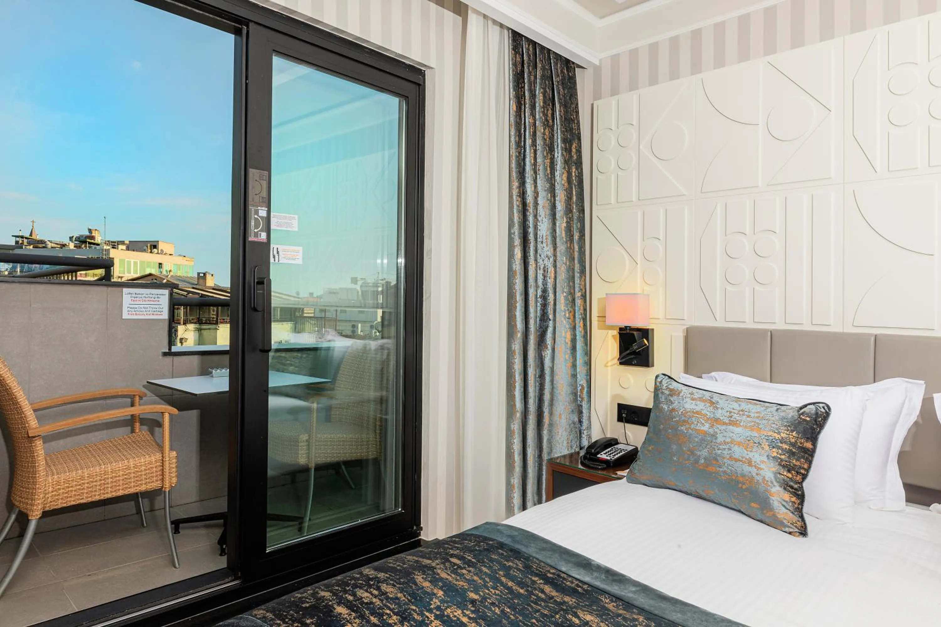 Bed in Mukarnas Pera Hotel