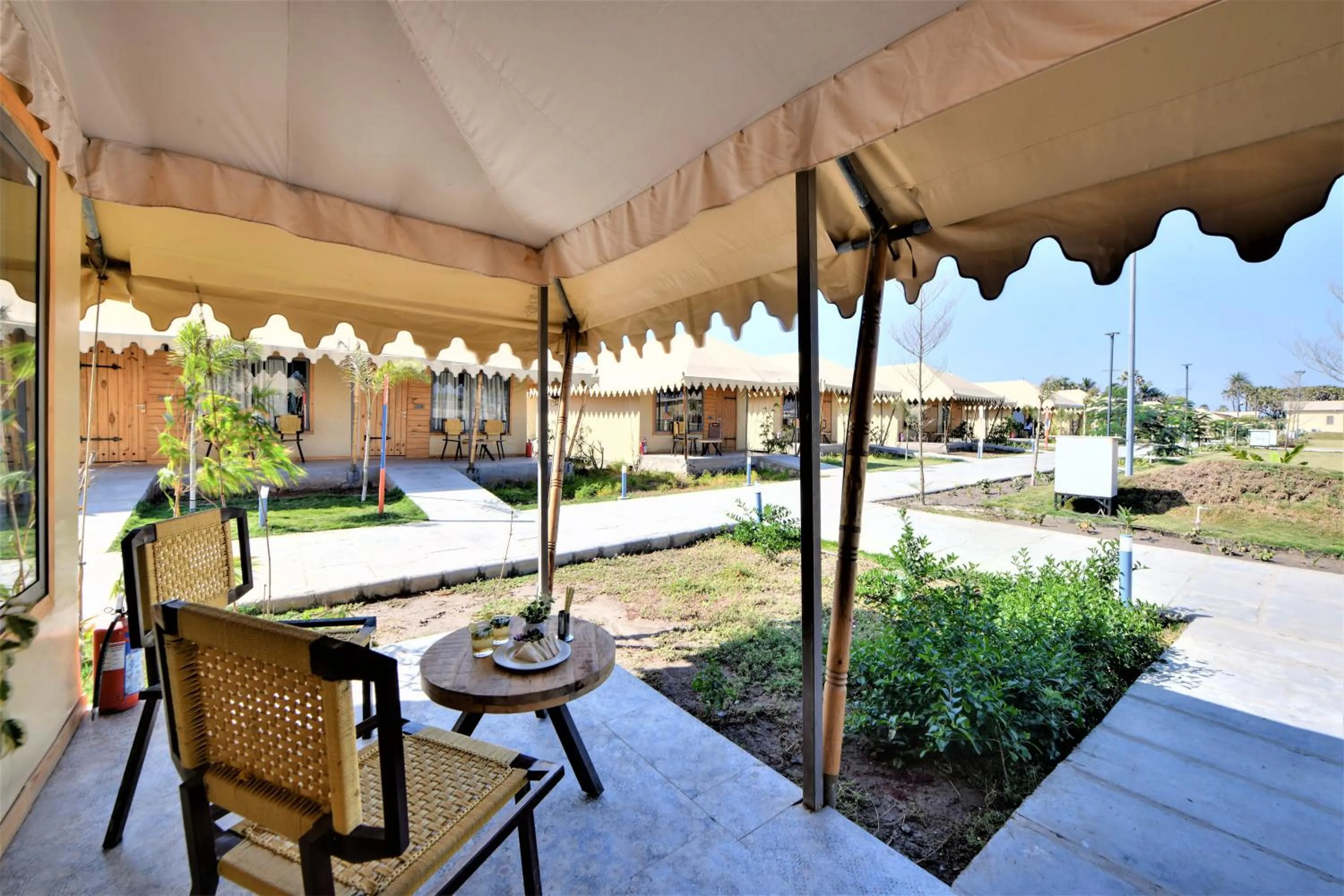 Garden view in The Fern Seaside Luxurious Tent Resort Diu