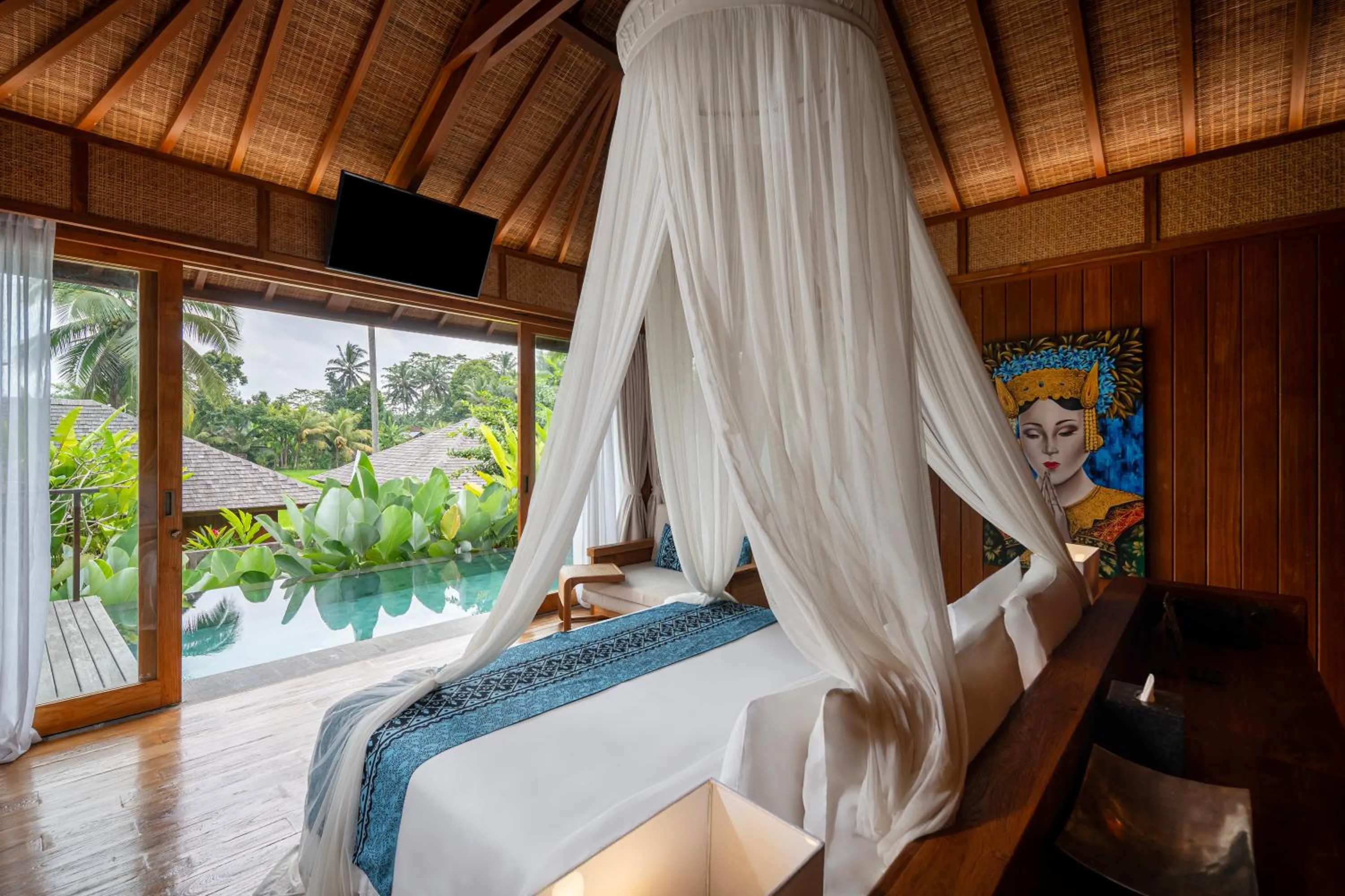Pool view, Bed in Kappa Senses Ubud