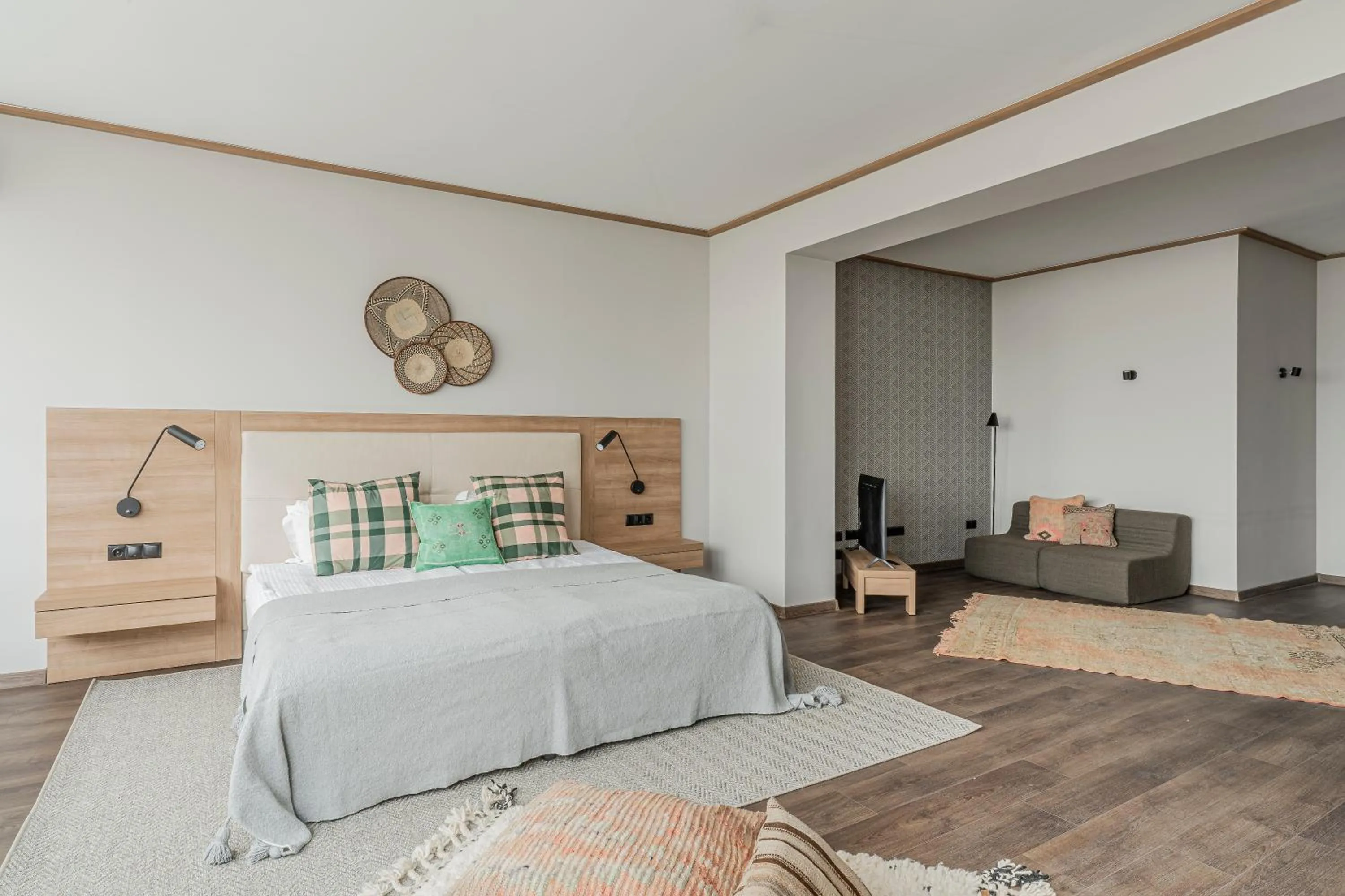 Living room, Bed in WN LAB Hotel - Stay where Christmas magic lives