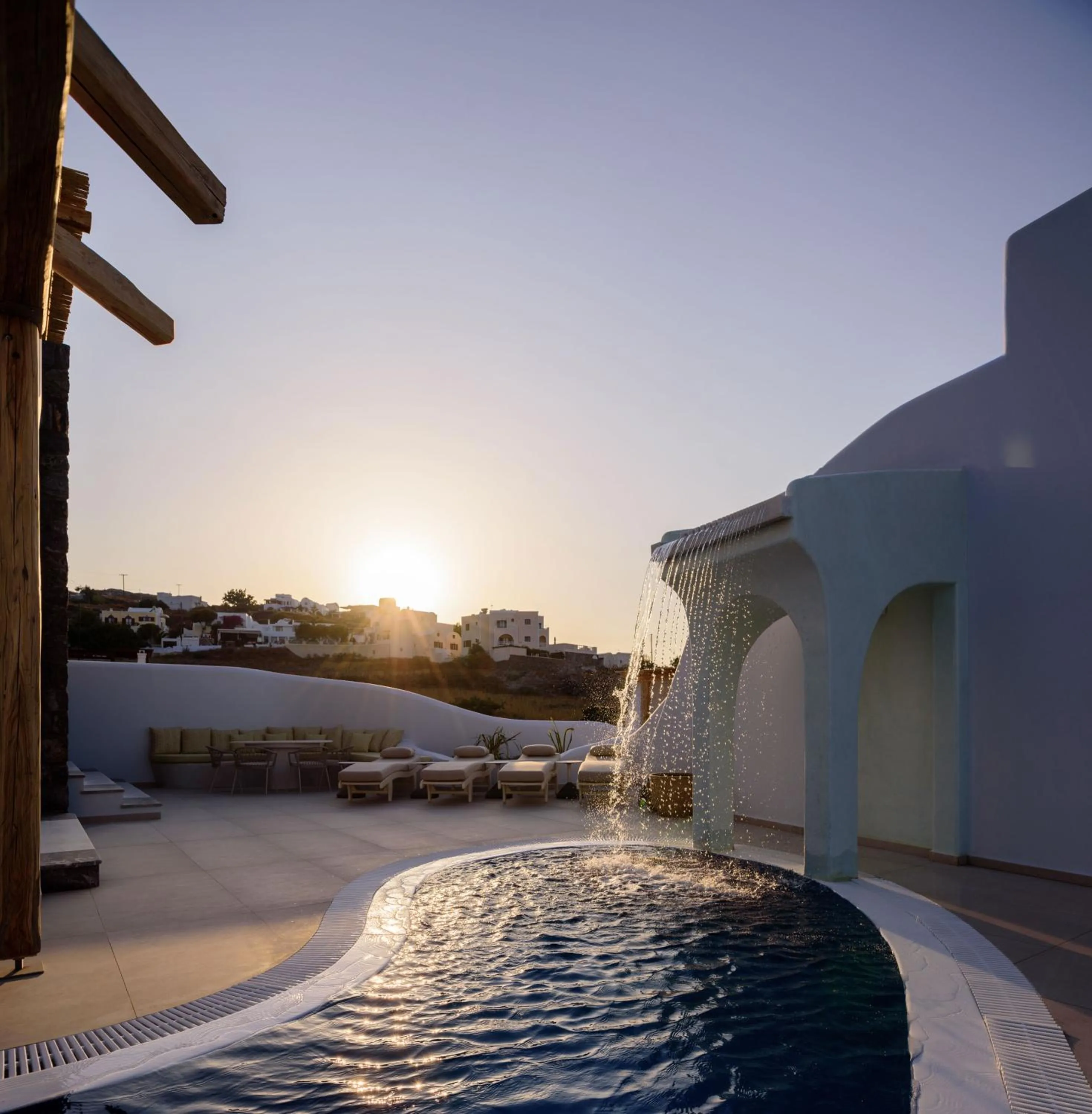 Pool view in Acro Blue Luxury Villas