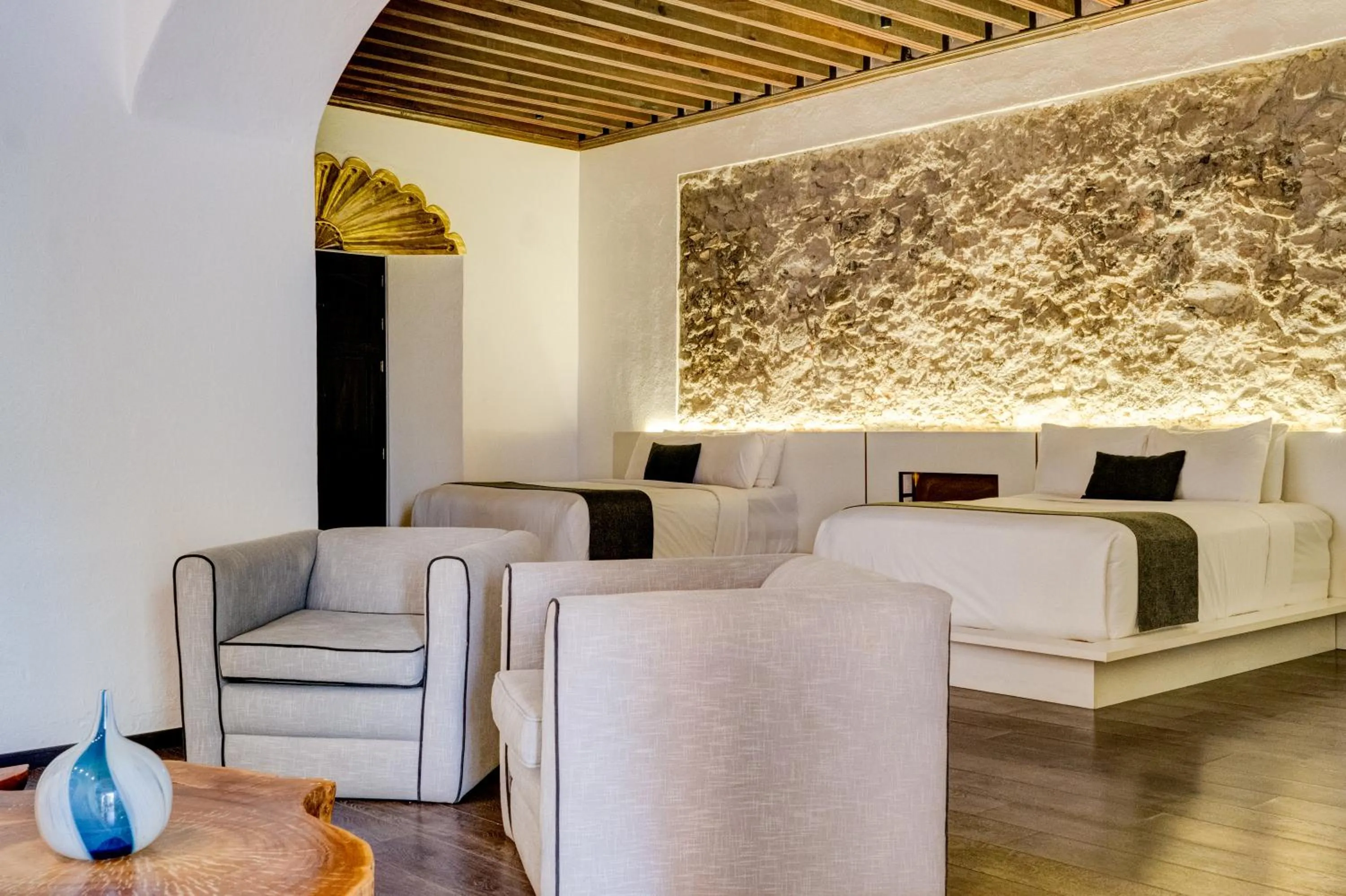 Living room, Bed in El Mesón de Santa Rosa