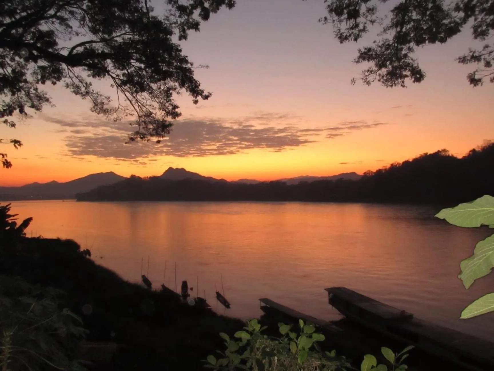 Sunset in On The Mekong Resort