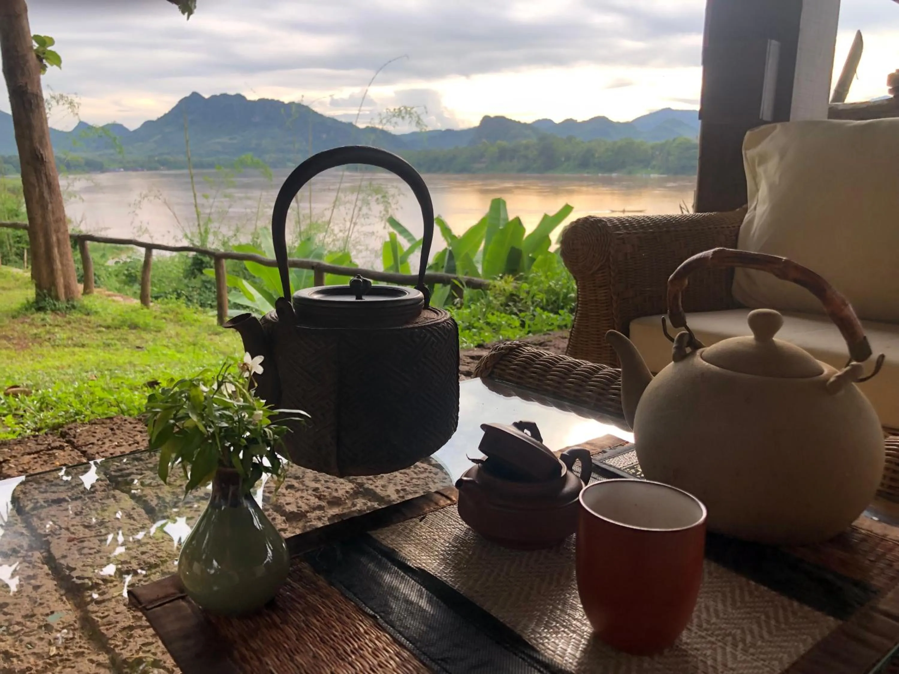 Patio in On The Mekong Resort