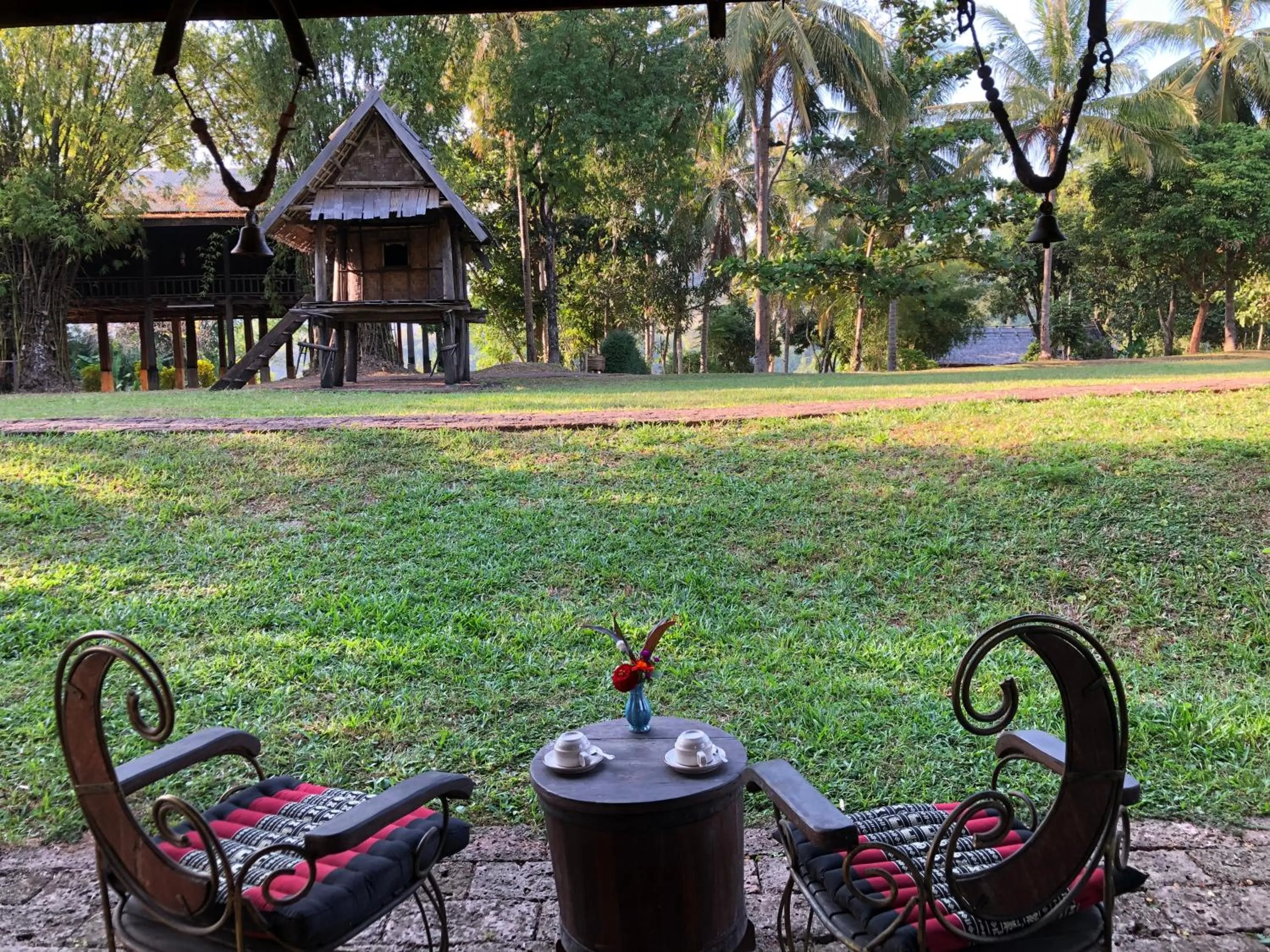 Seating area in On The Mekong Resort