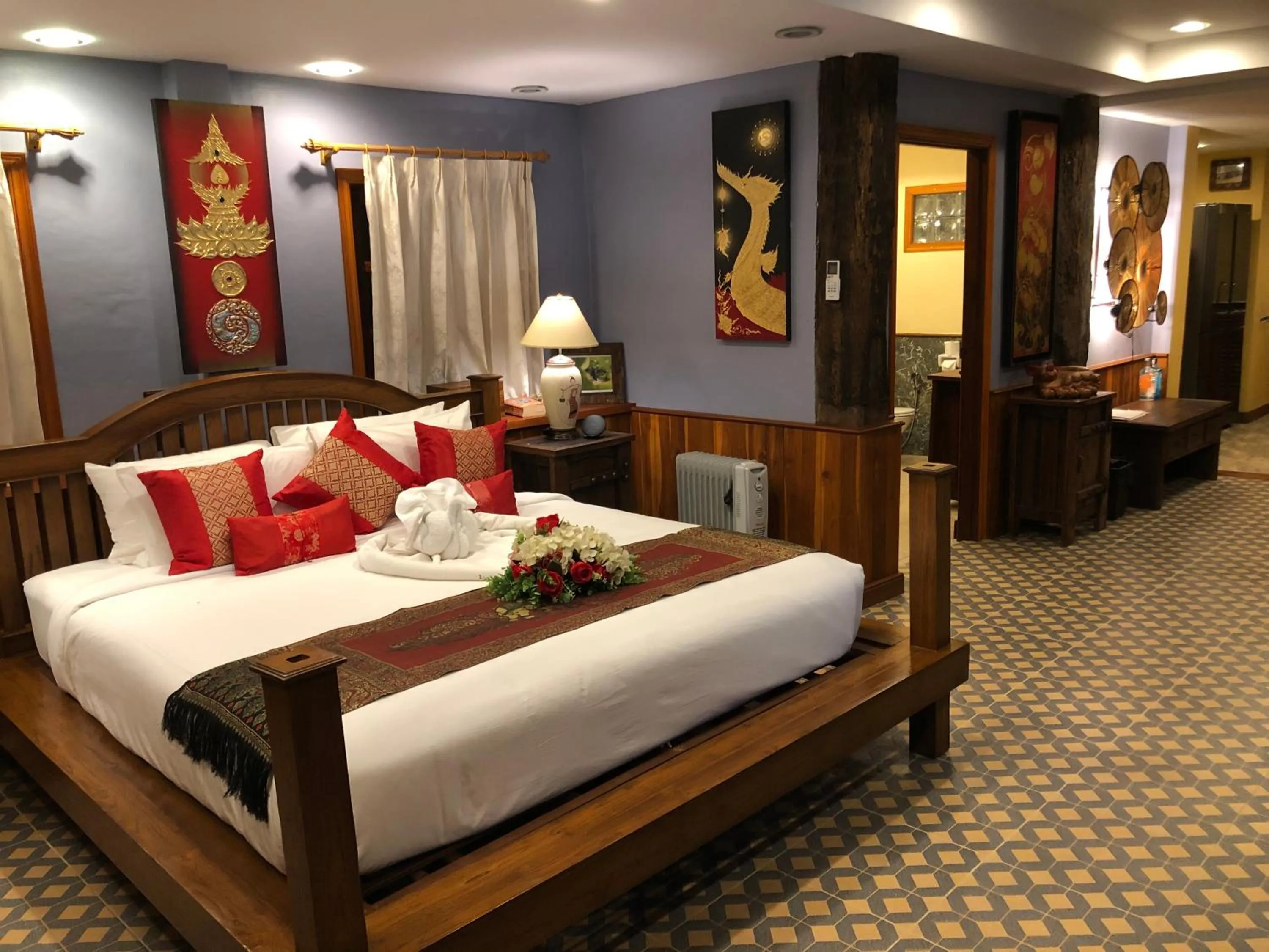 Bed in On The Mekong Resort