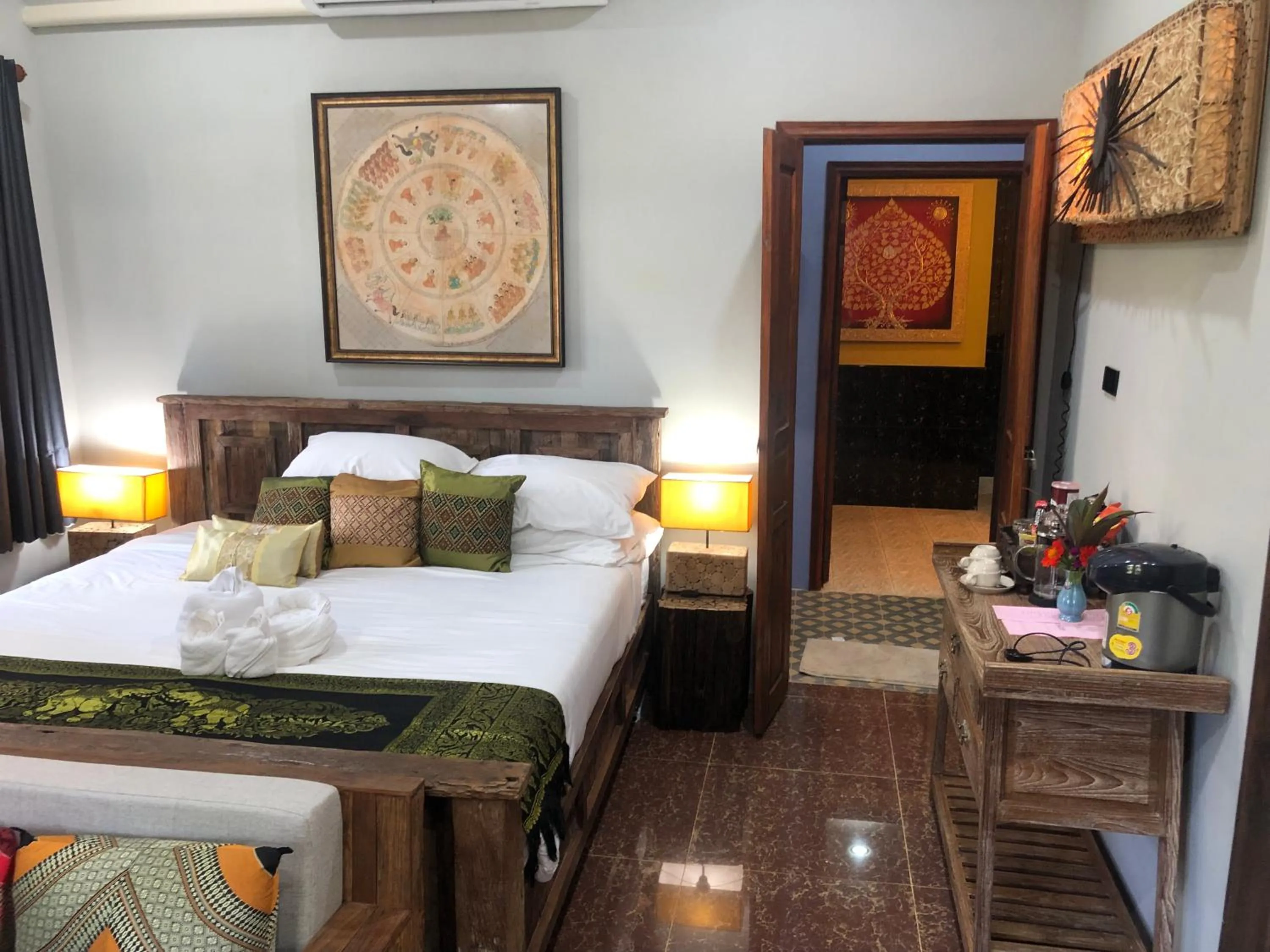 Bed in On The Mekong Resort