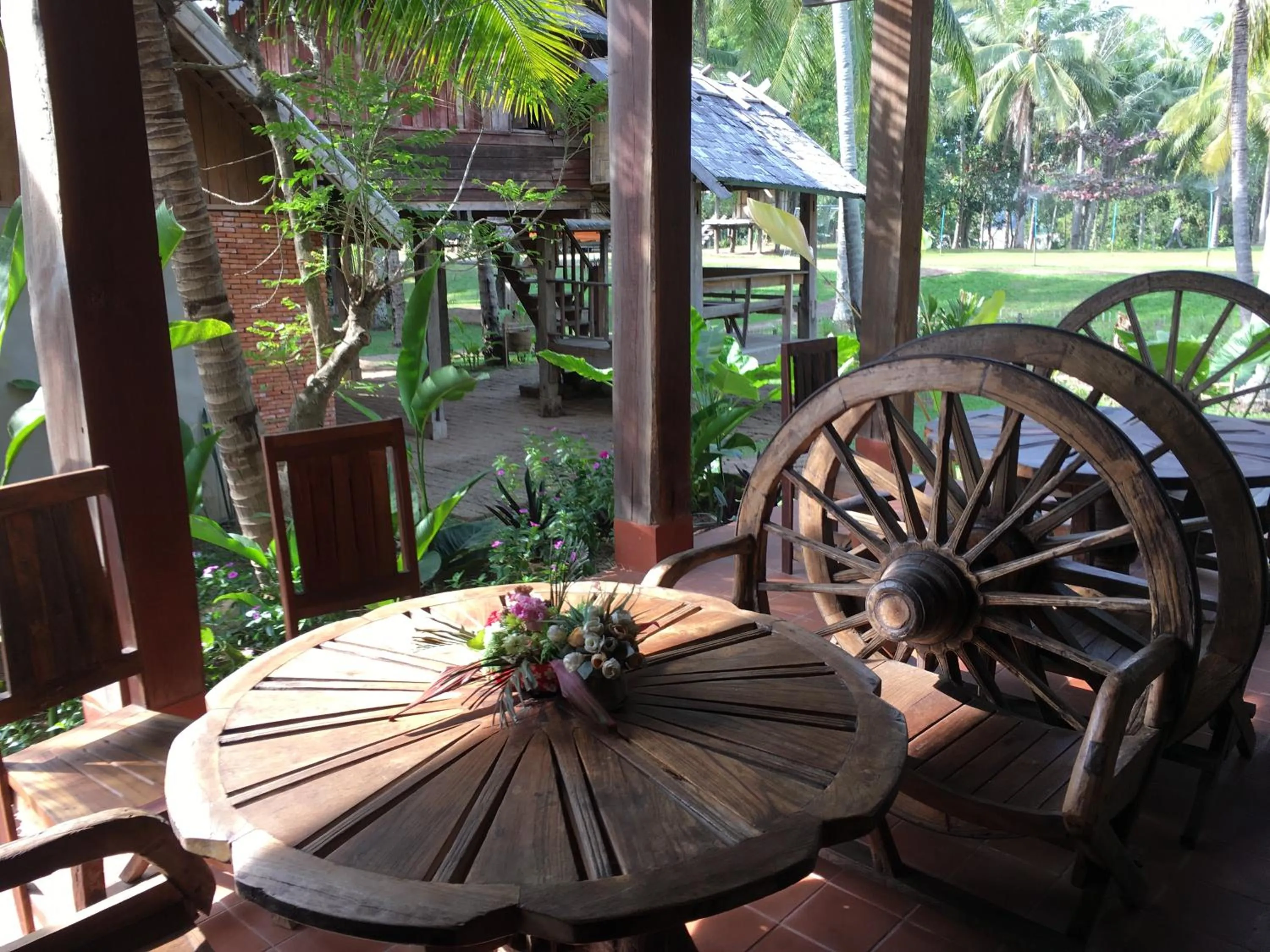 Patio in On The Mekong Resort