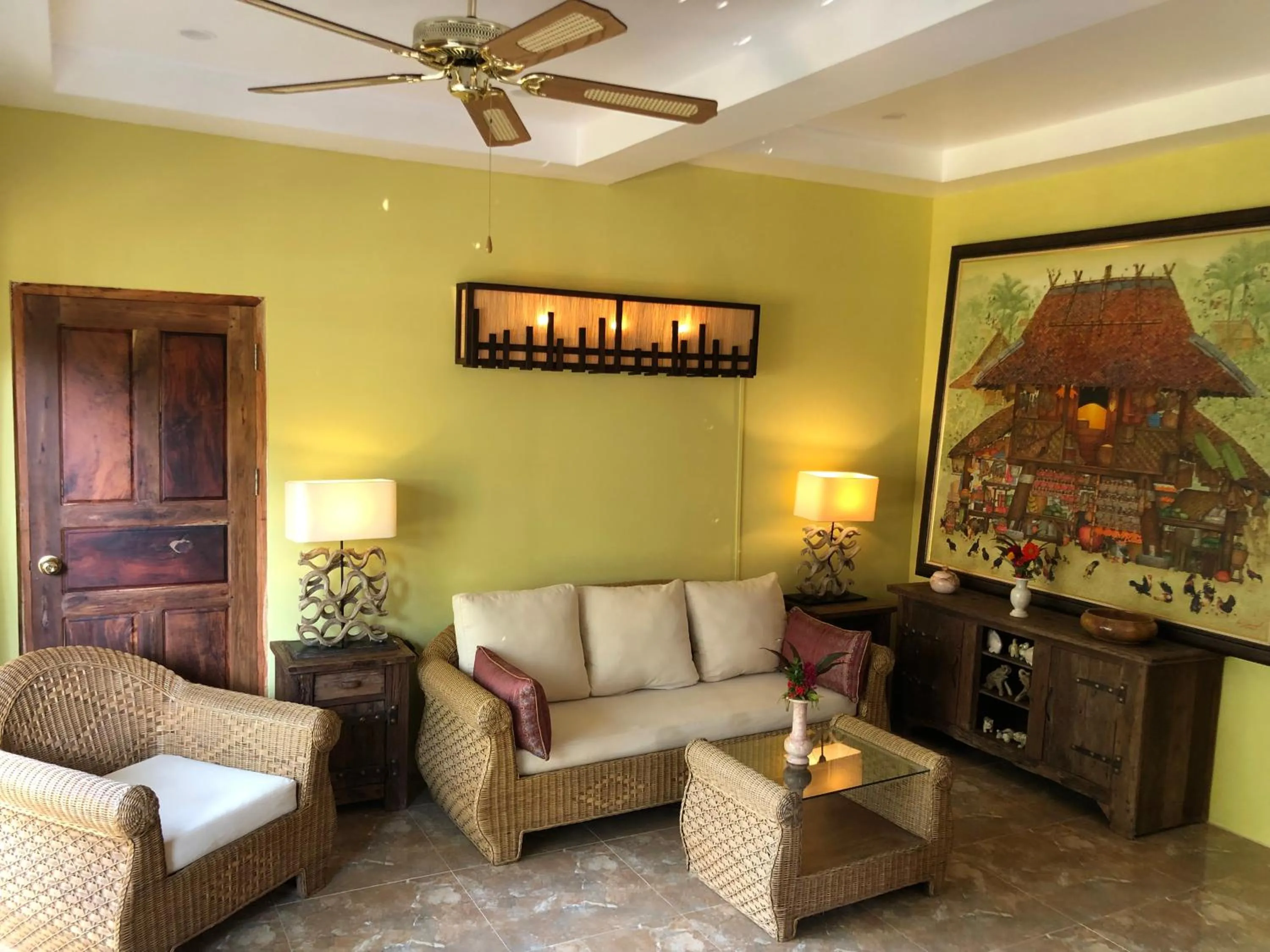 Living room in On The Mekong Resort