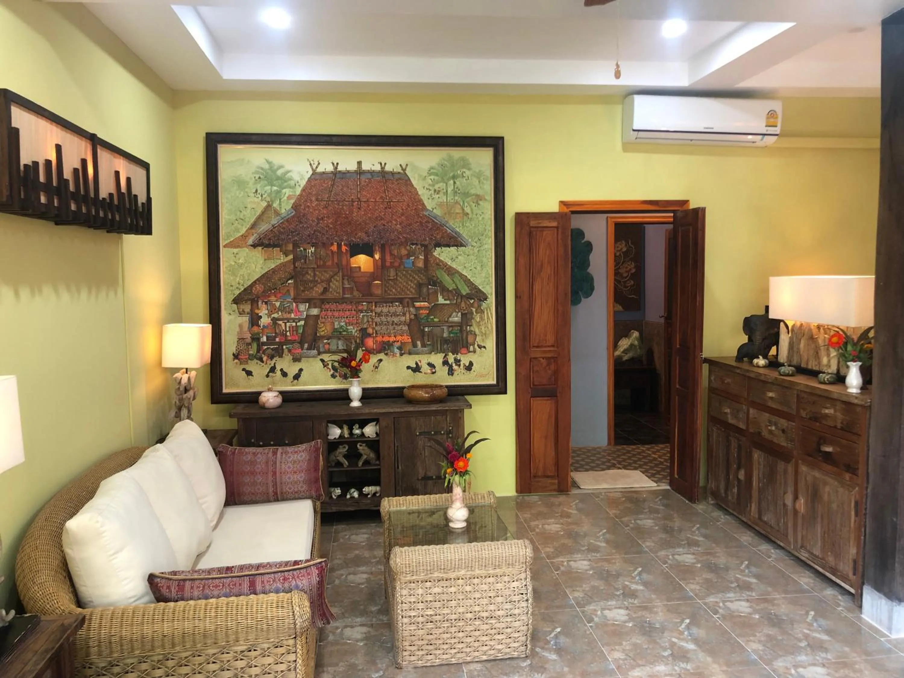 Living room in On The Mekong Resort