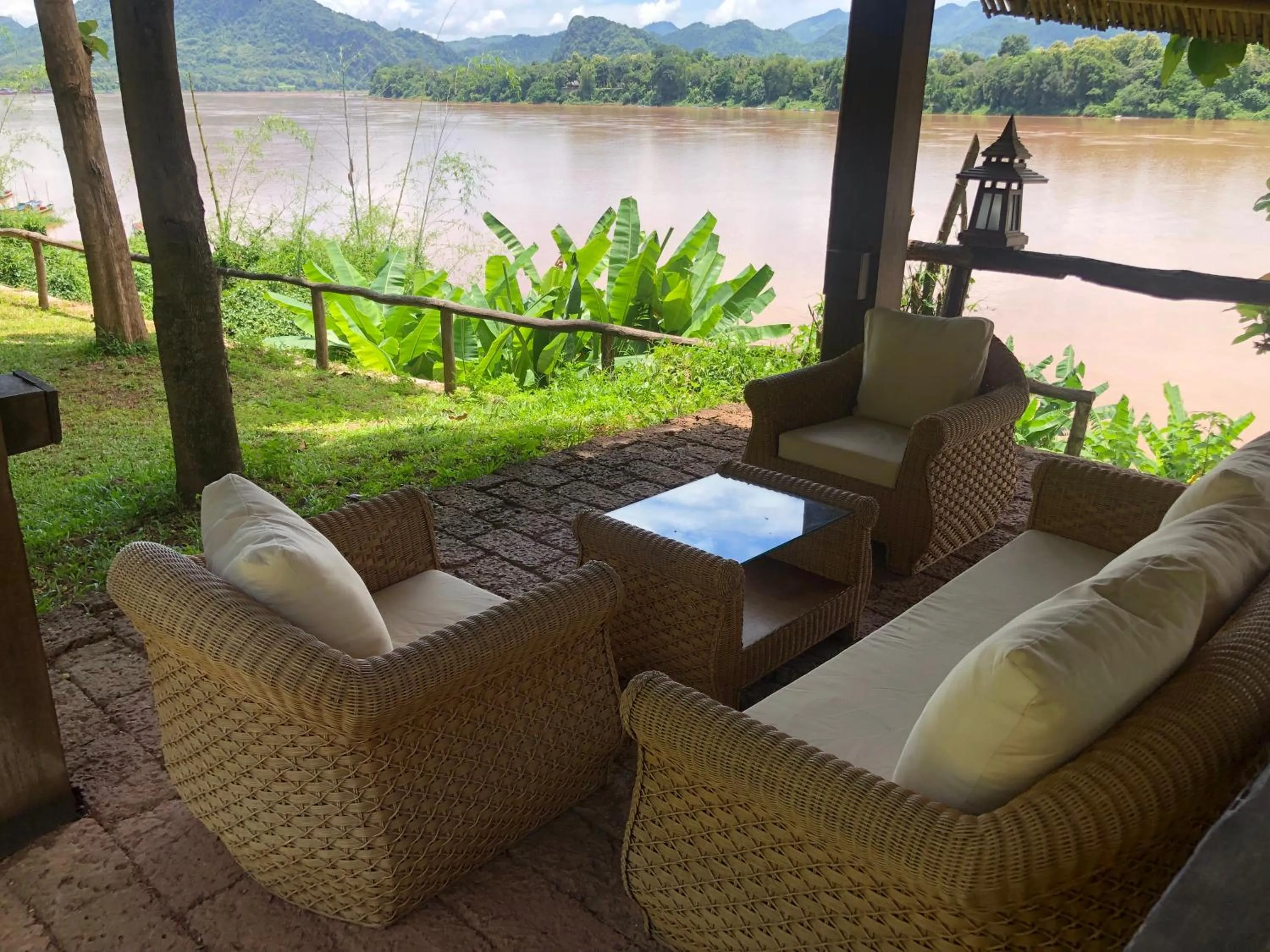 Patio in On The Mekong Resort