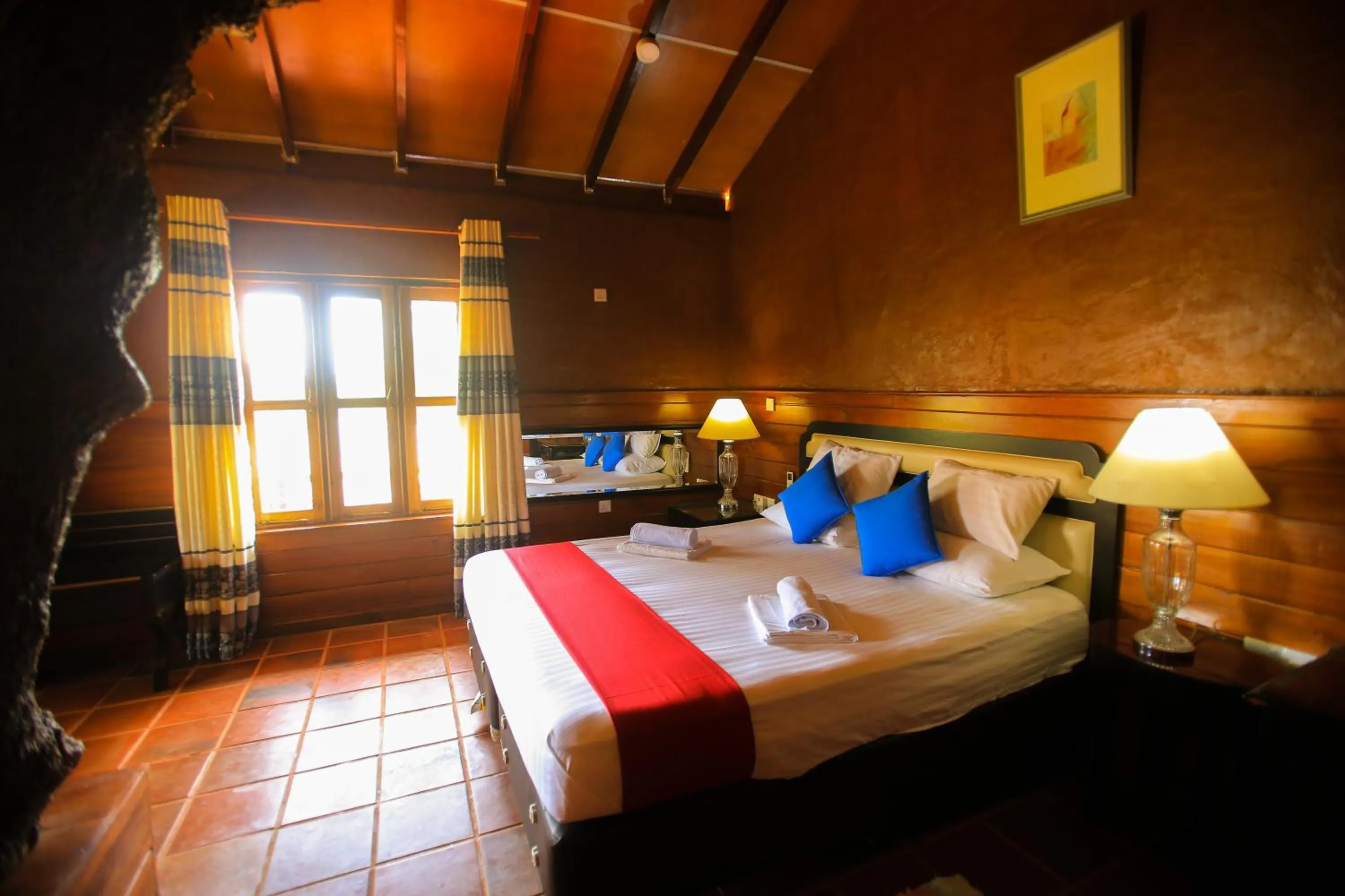 Bed in Jungle Hut Resort Sigiriya