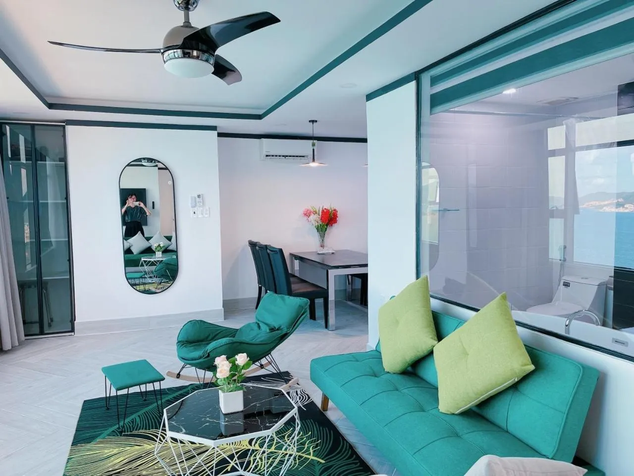 Living room in Pearl Nha Trang Beach Apartment