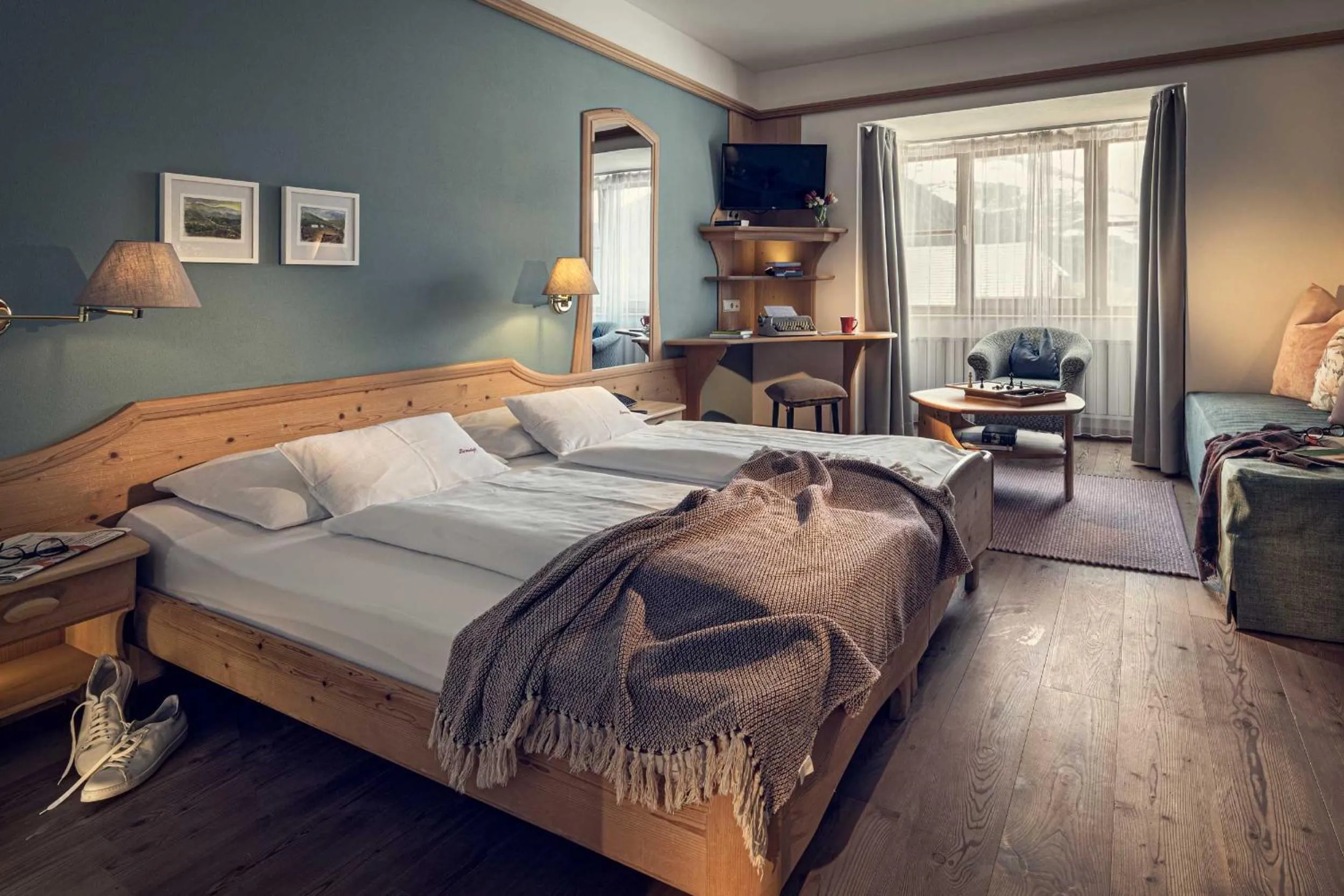 Photo of the whole room, Bed in Naturhotel Saalerwirt