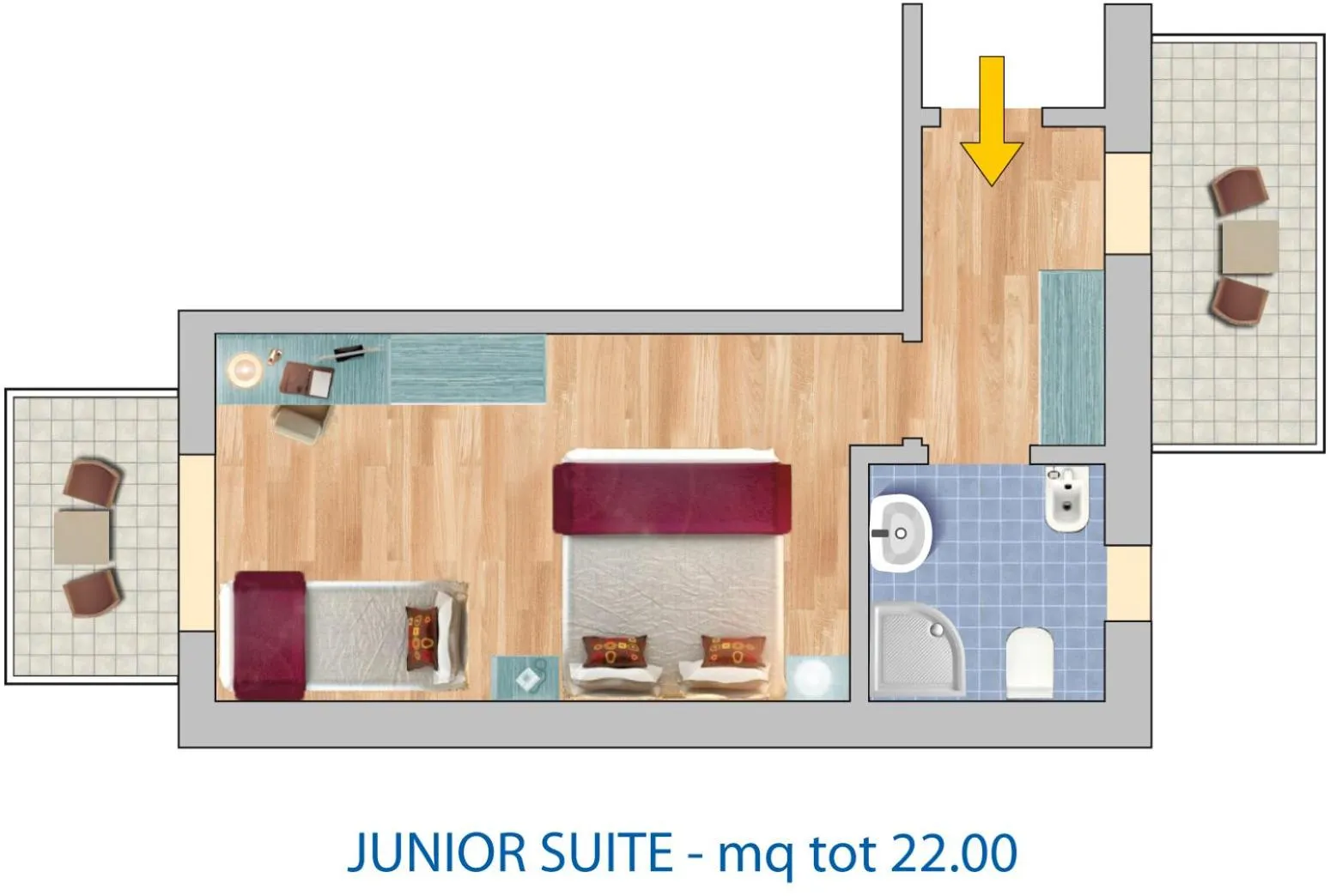 Bedroom in Hotel Meridianus