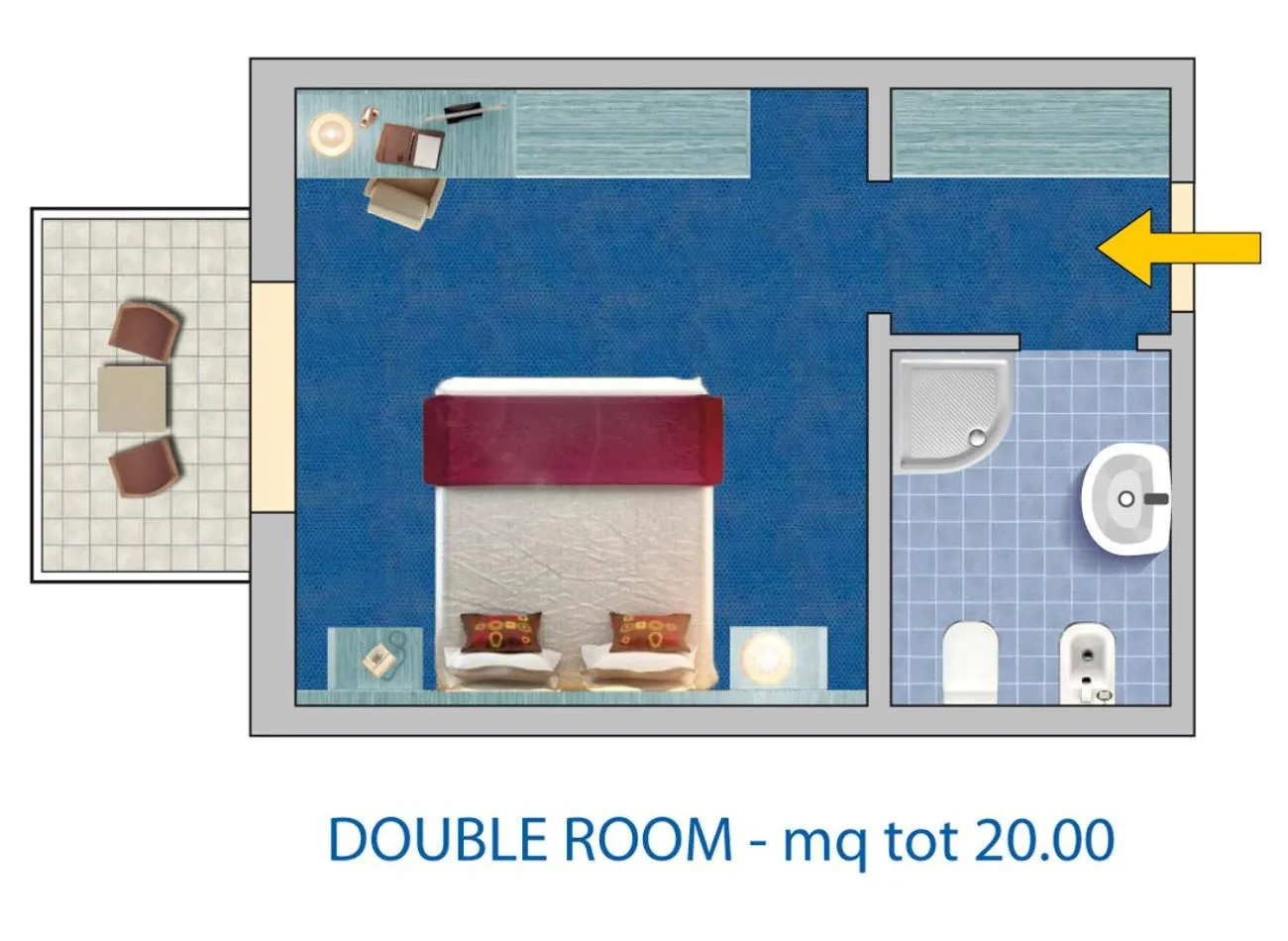 Bedroom in Hotel Meridianus