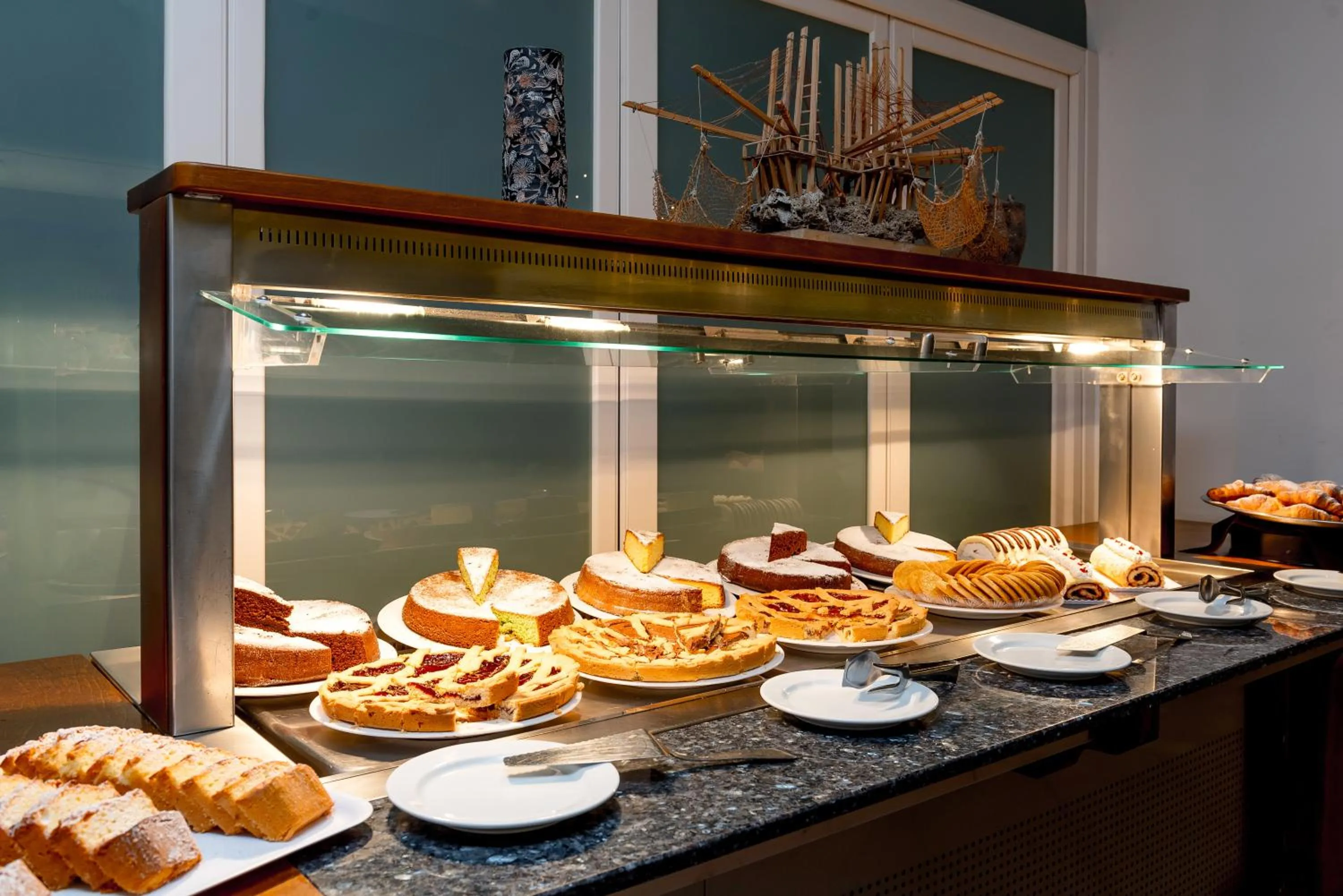 Buffet breakfast in Hotel Club Village Maritalia