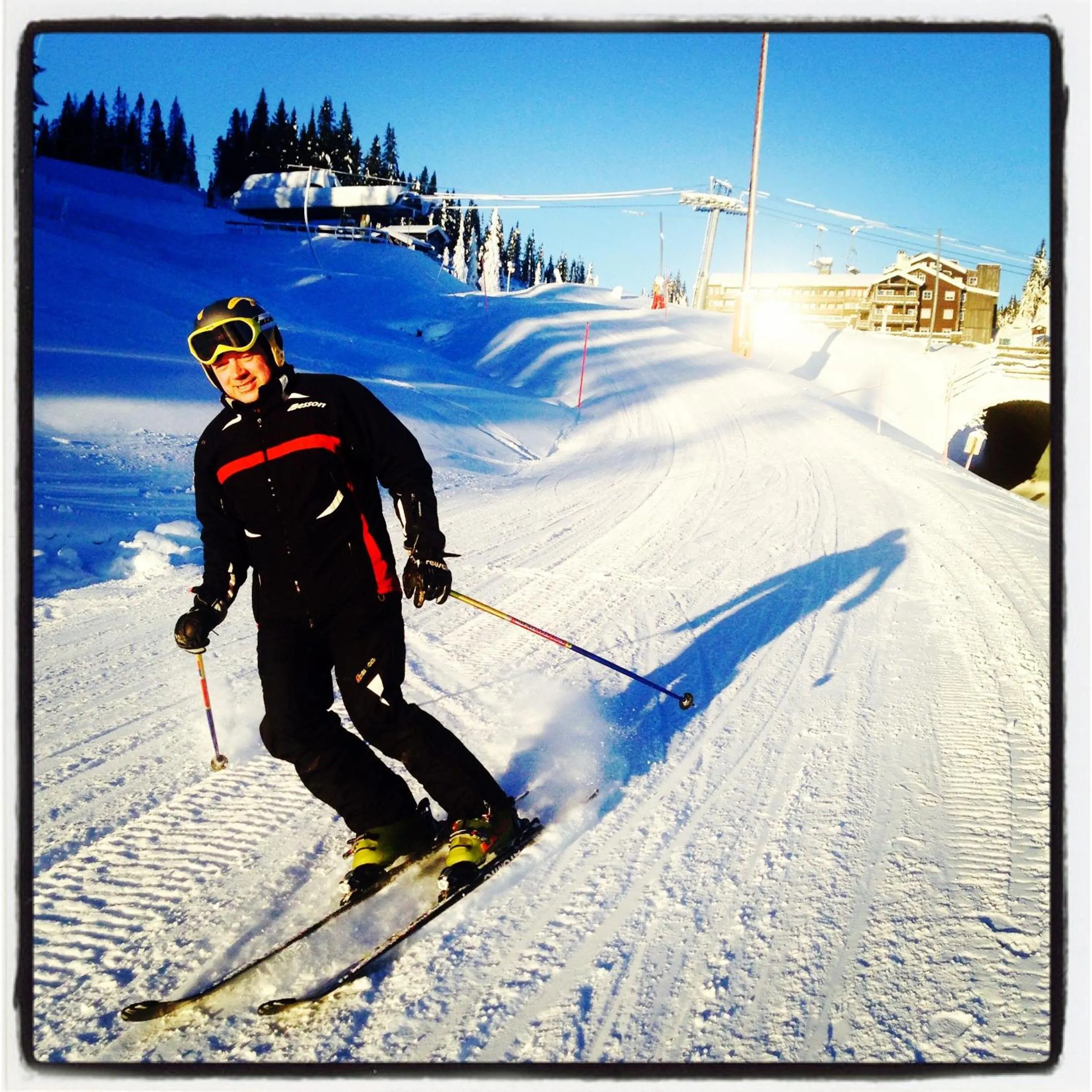 Skiing in Glomstad Gjestehus