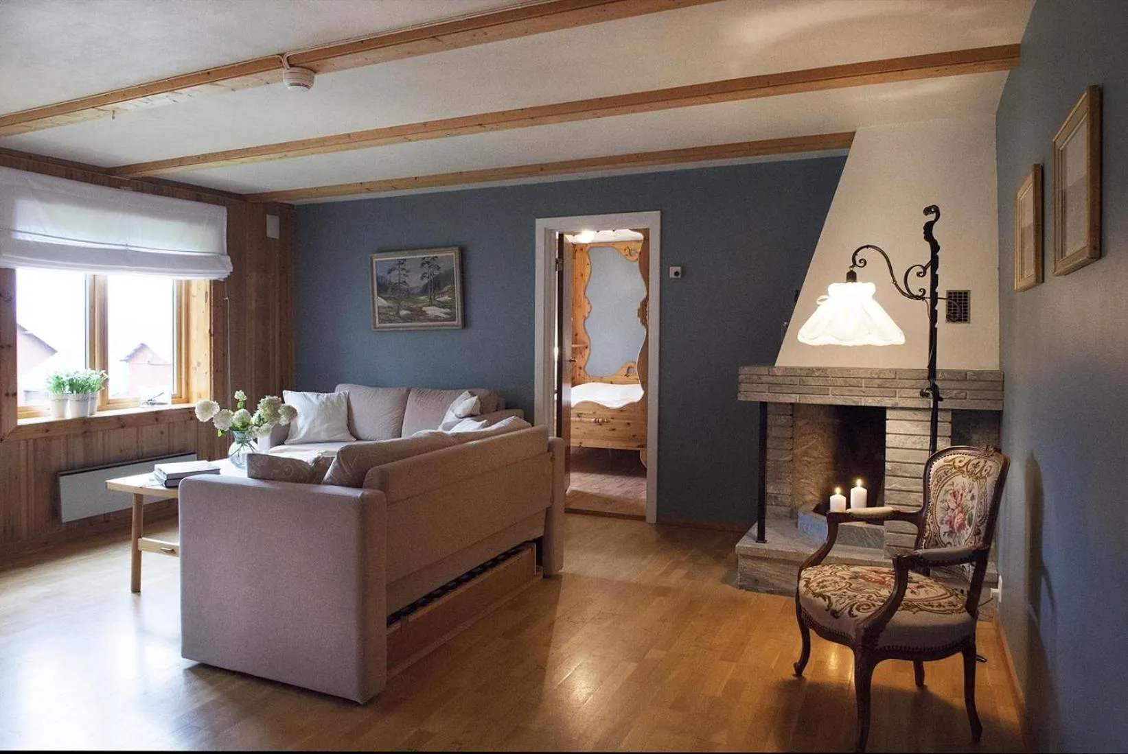 Living room in Glomstad Gjestehus