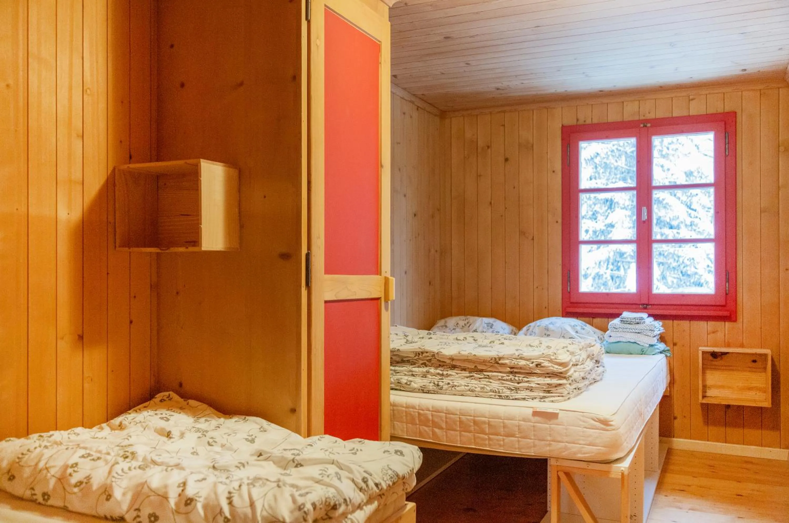 Bed in Kunst- und Naturfreundehaus Brünig