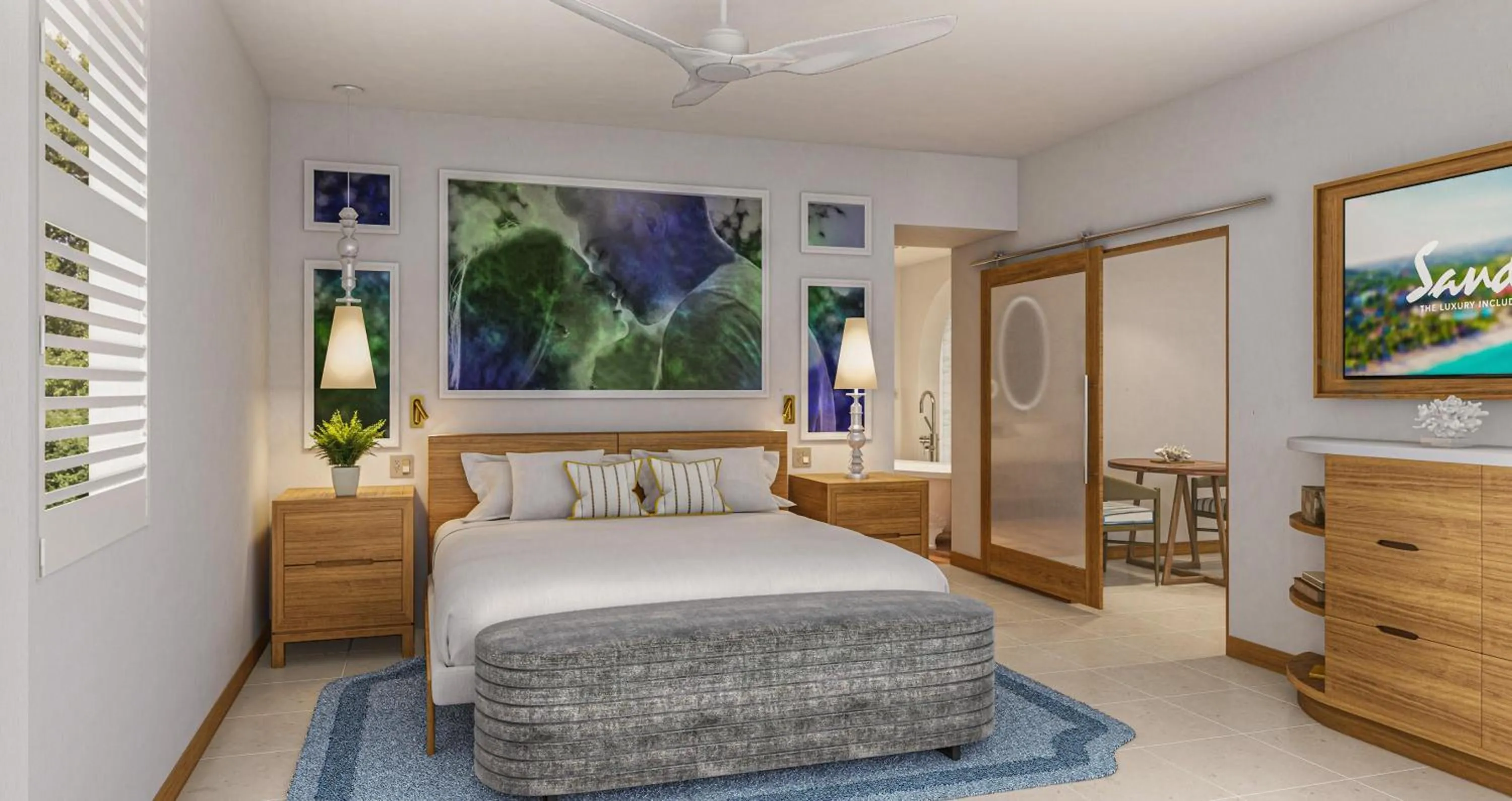 Photo of the whole room, Bed in Sandals Dunns River All Inclusive Couples Only