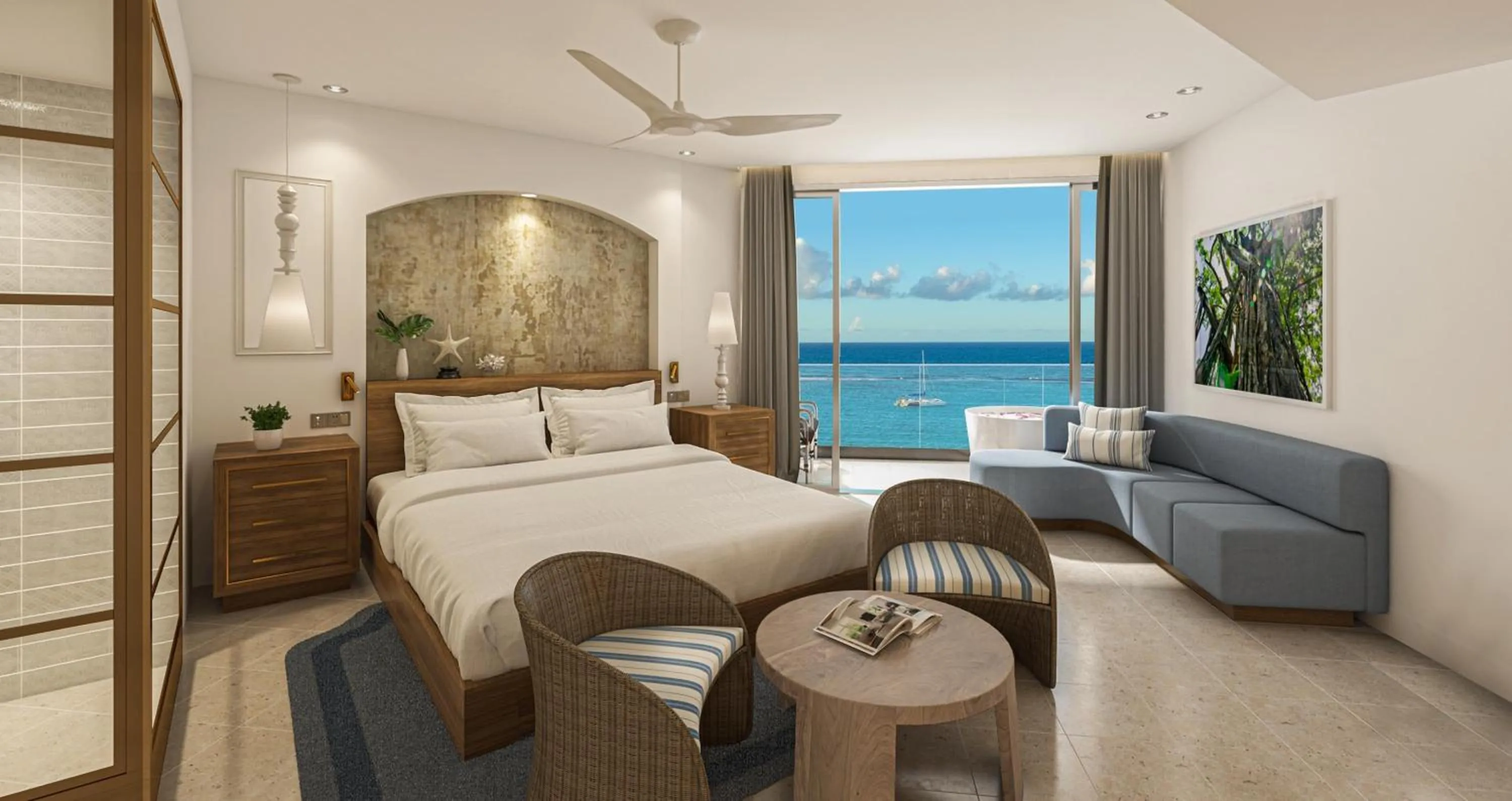 Photo of the whole room, Bed in Sandals Dunns River All Inclusive Couples Only