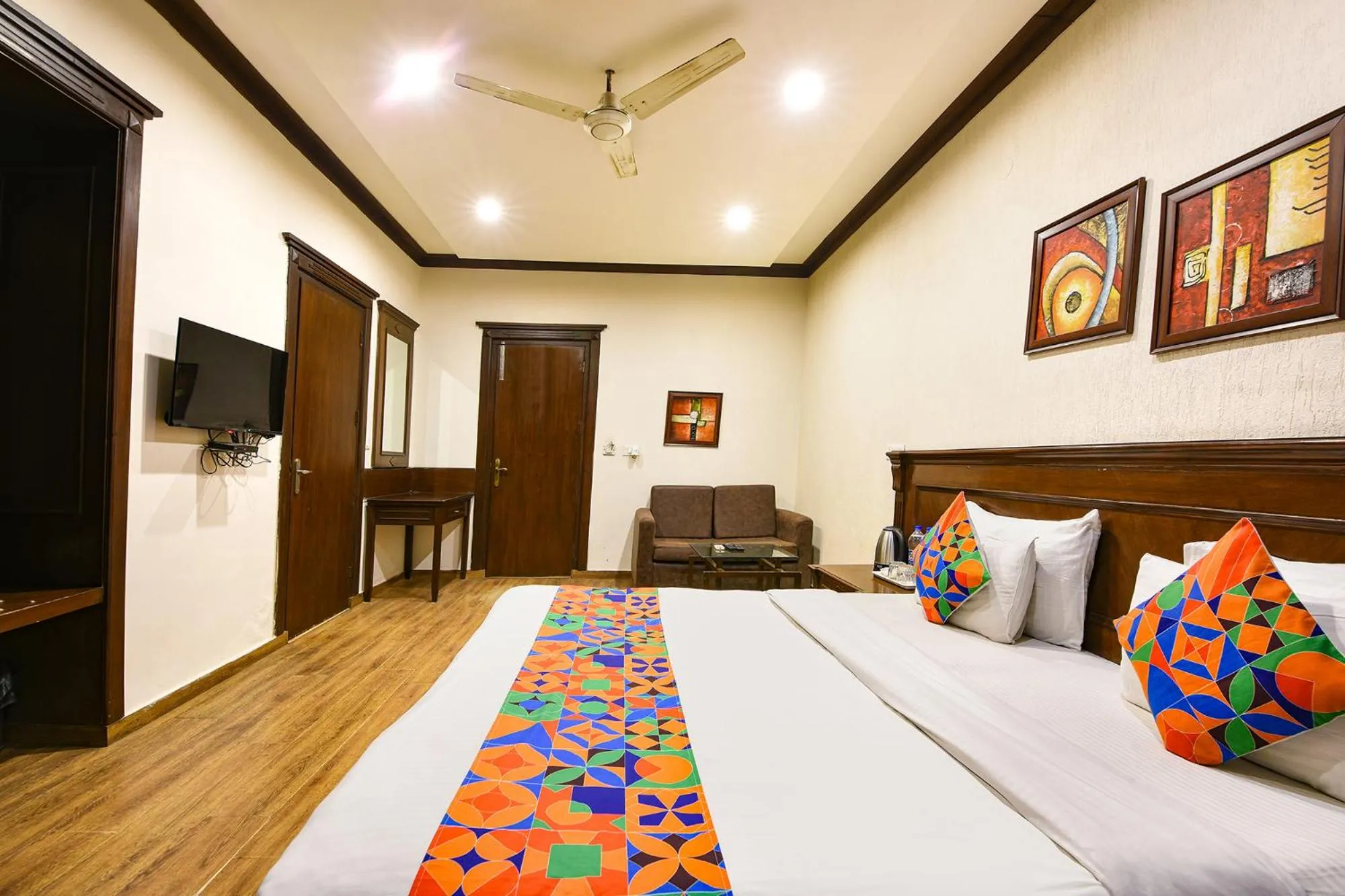 Bed in FabHotel Siris 18 - Aravali Biodiversity Park
