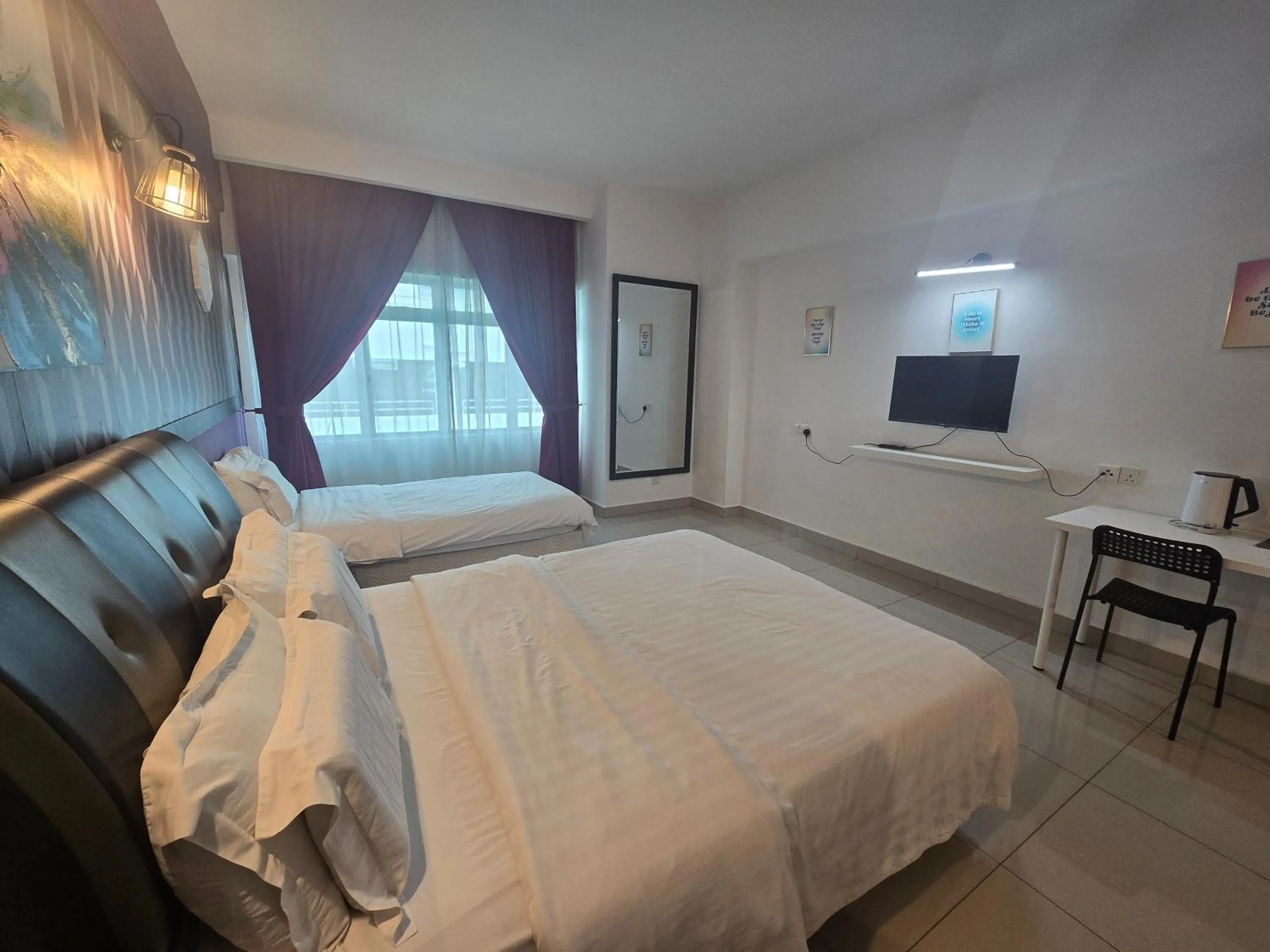 Bed in Aster+ Hotel Bukit Jalil