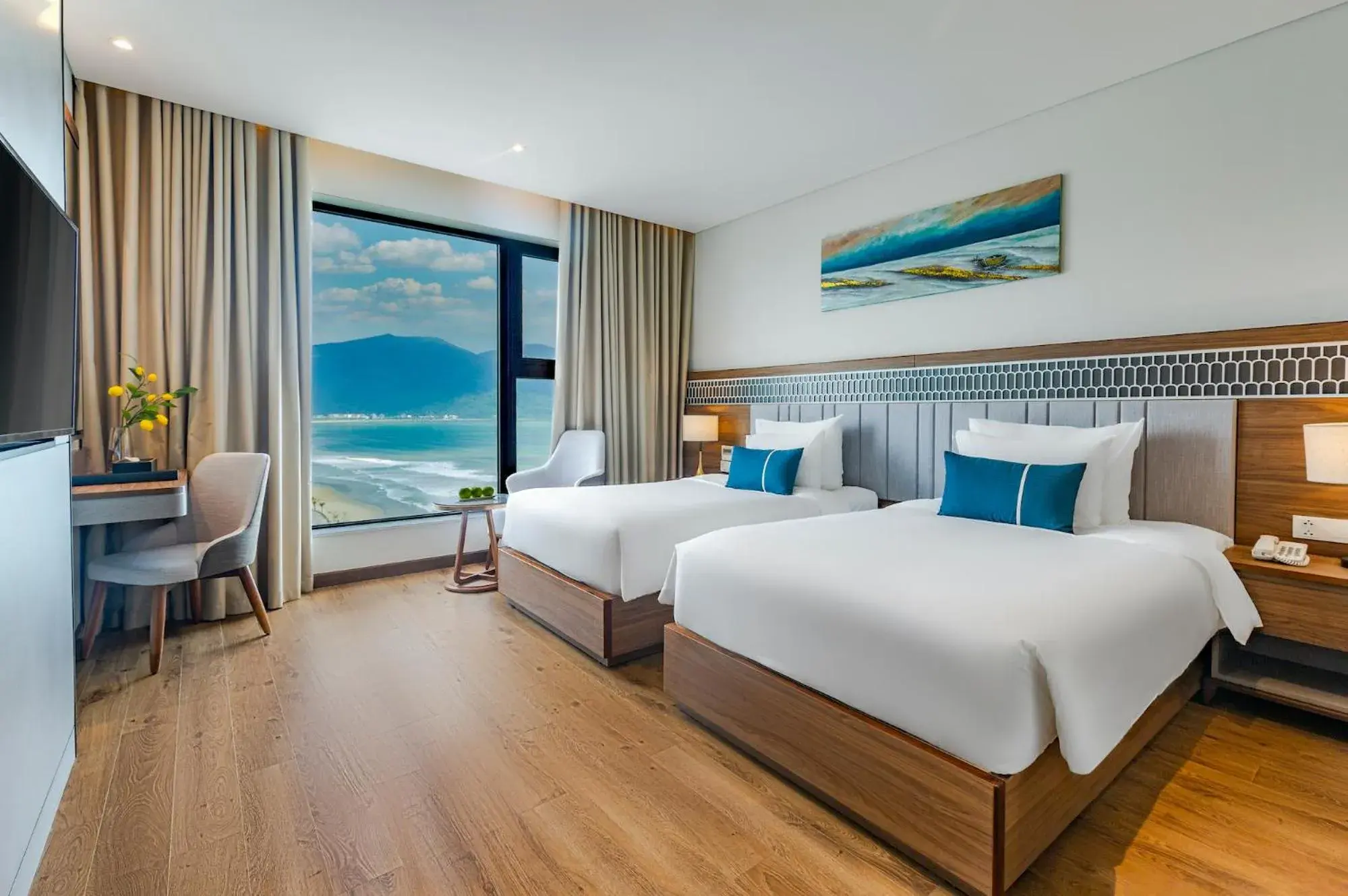 Deluxe Twin Room with Ocean View - Afternoon Tea Included in Peninsula Hotel Danang Deluxe Twin Room with Ocean View - Afternoon Tea Included in Peninsula Hotel Danang