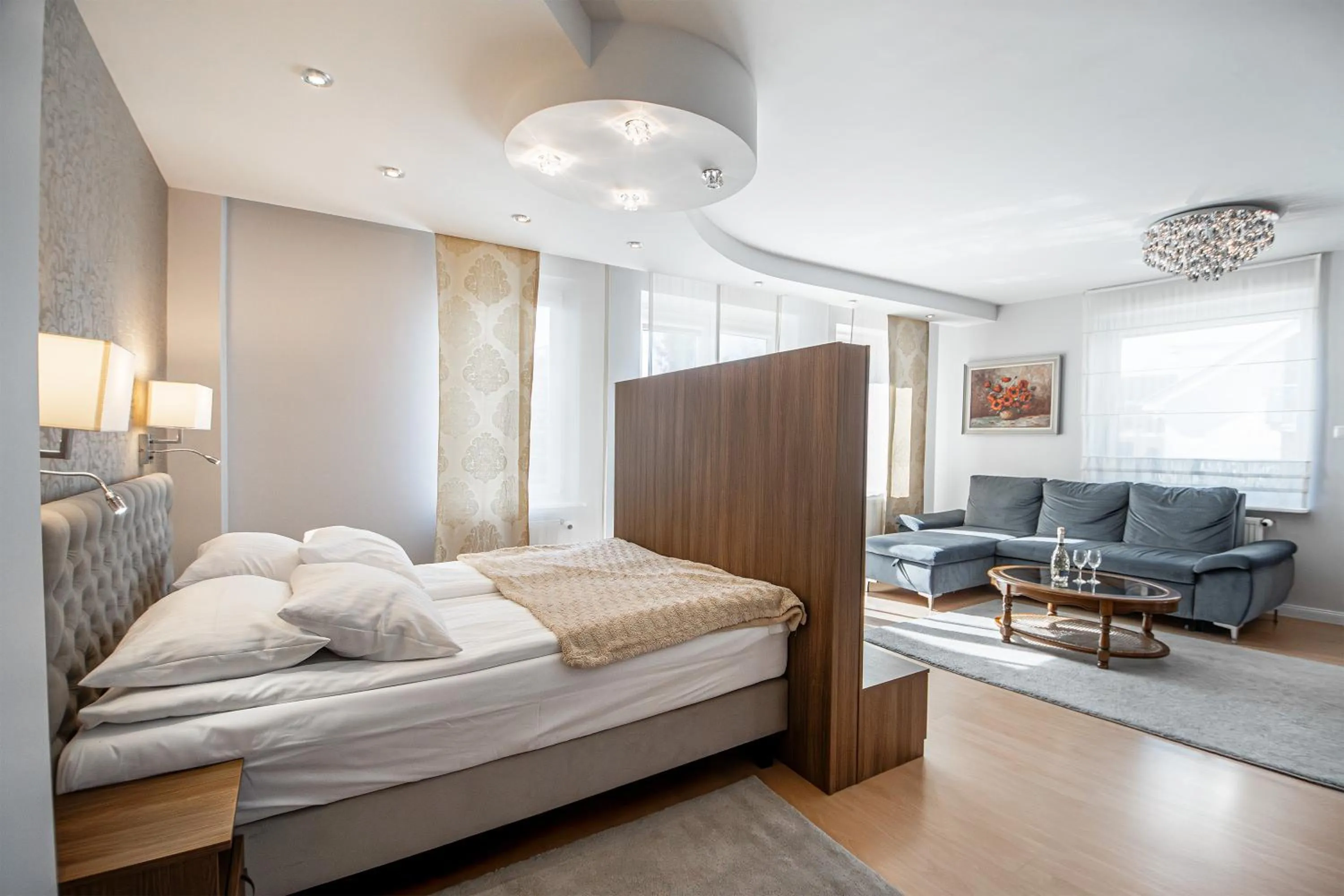 Bed in Moris Boutique Beach Hotel