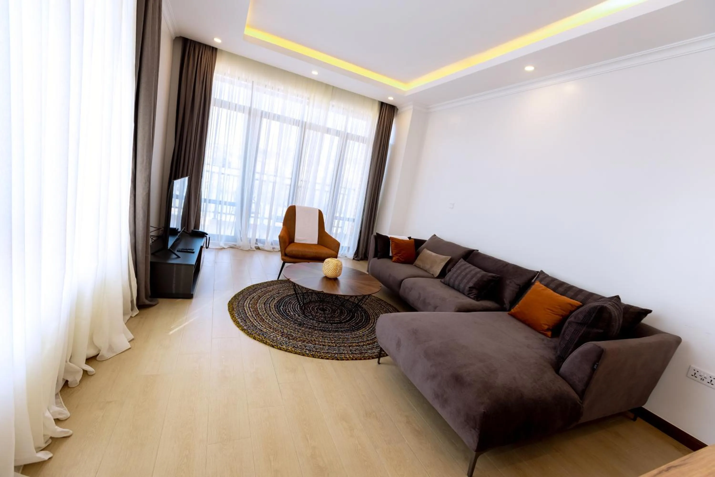 Living room in MAYA Residences Rwanda
