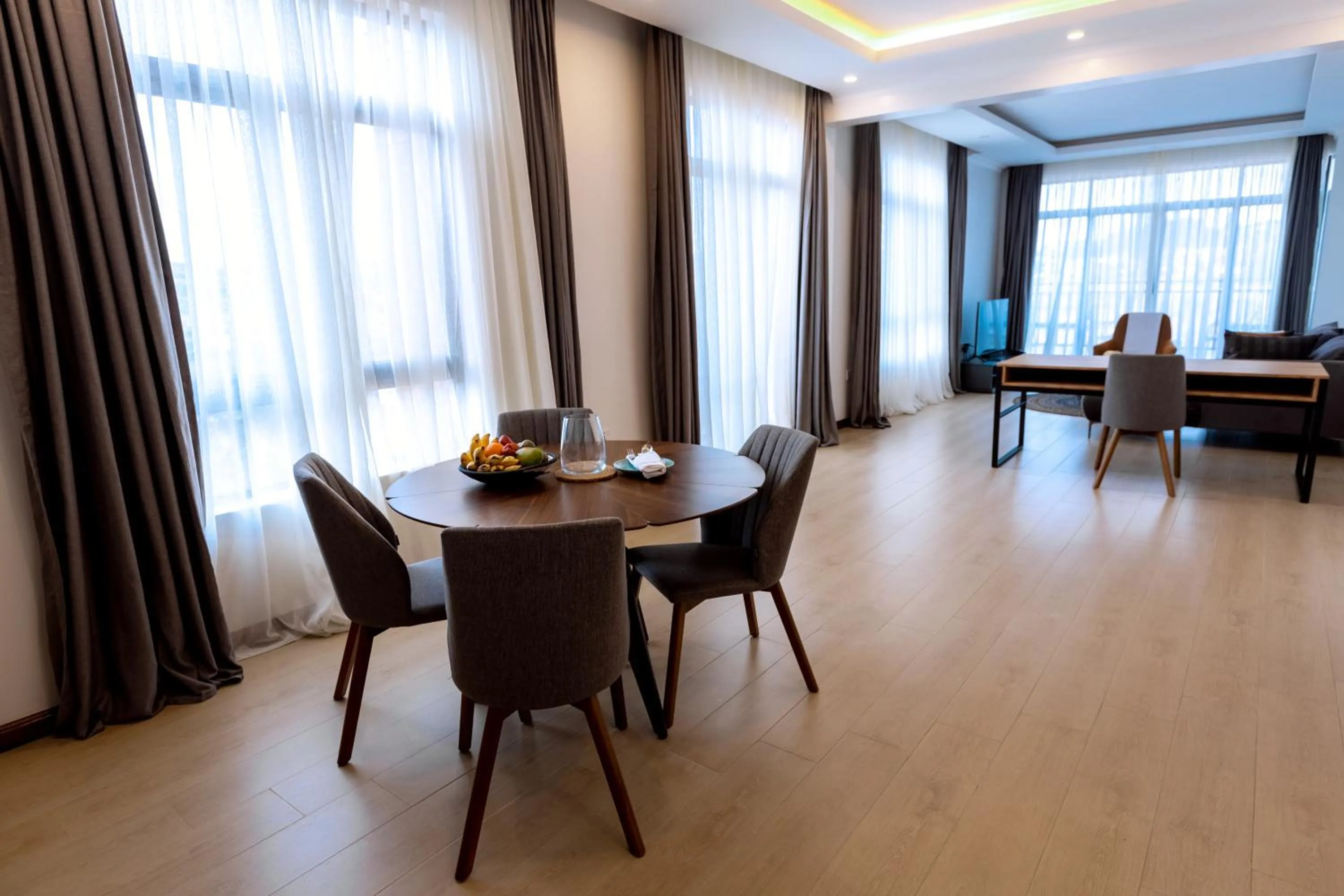 Living room in MAYA Residences Rwanda